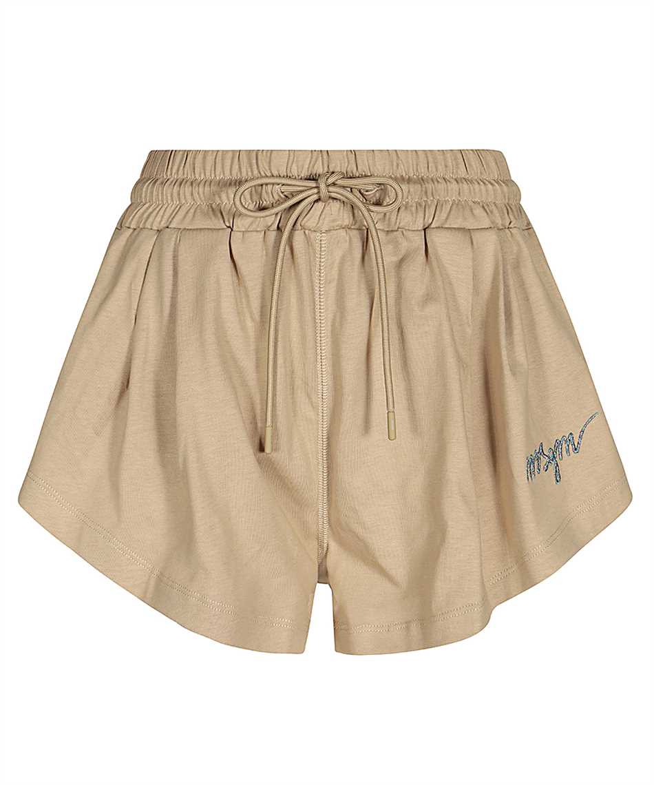 Msgm Cotton Shorts In Neutral