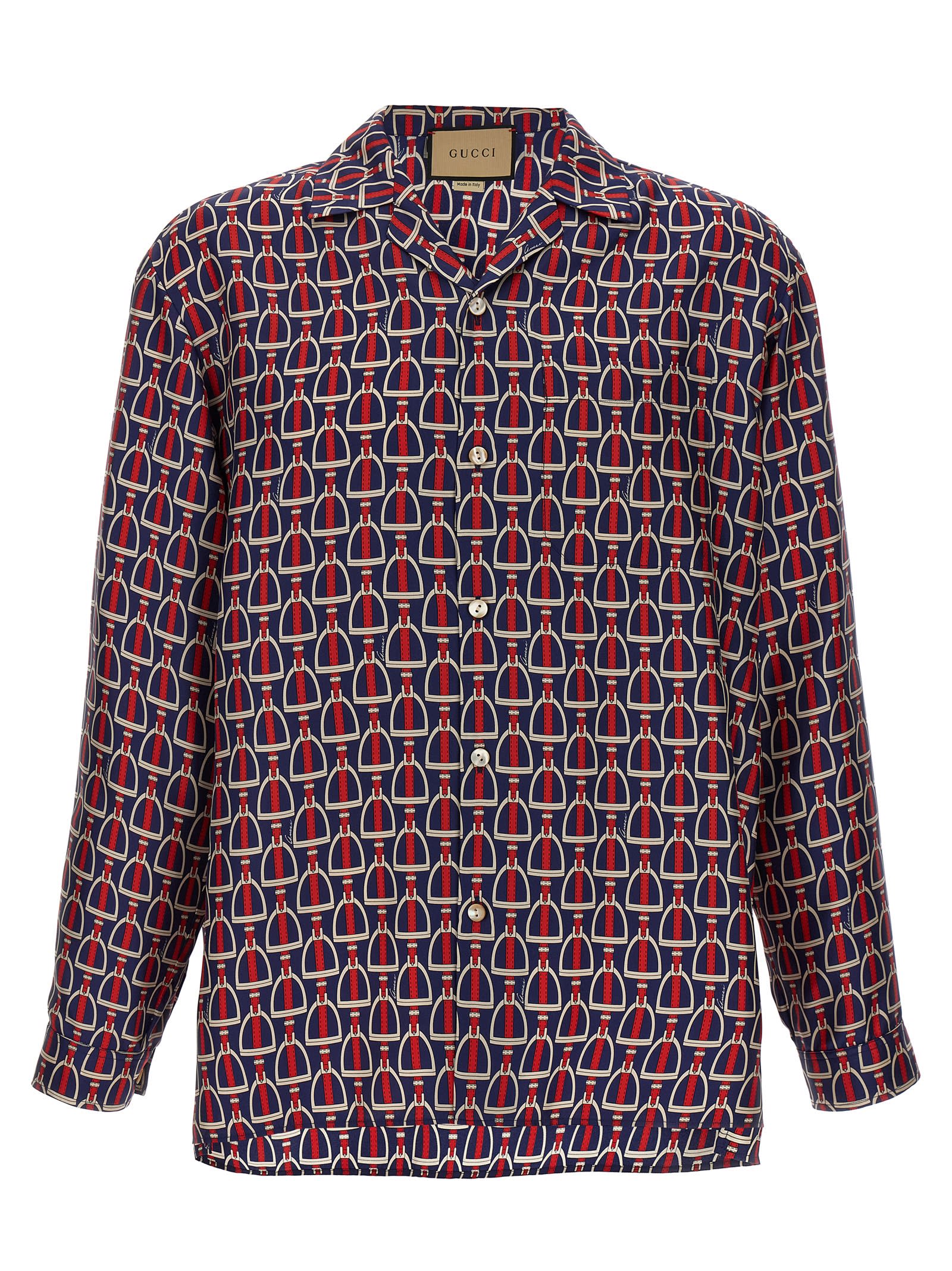 Shop Gucci Morsetto Shirt In Multicolor