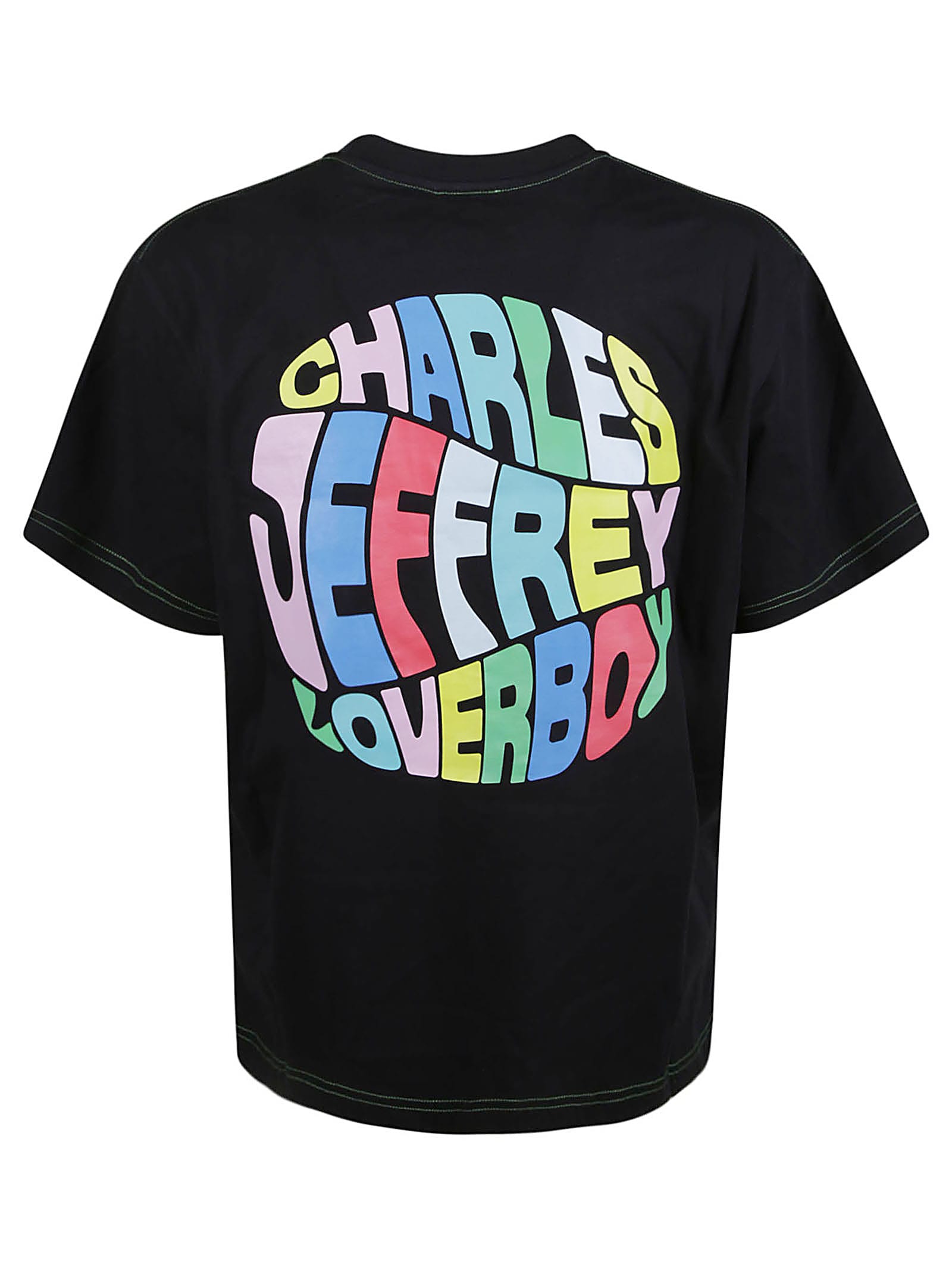 Shop Charles Jeffrey Loverboy Logo Print T-shirt In Black