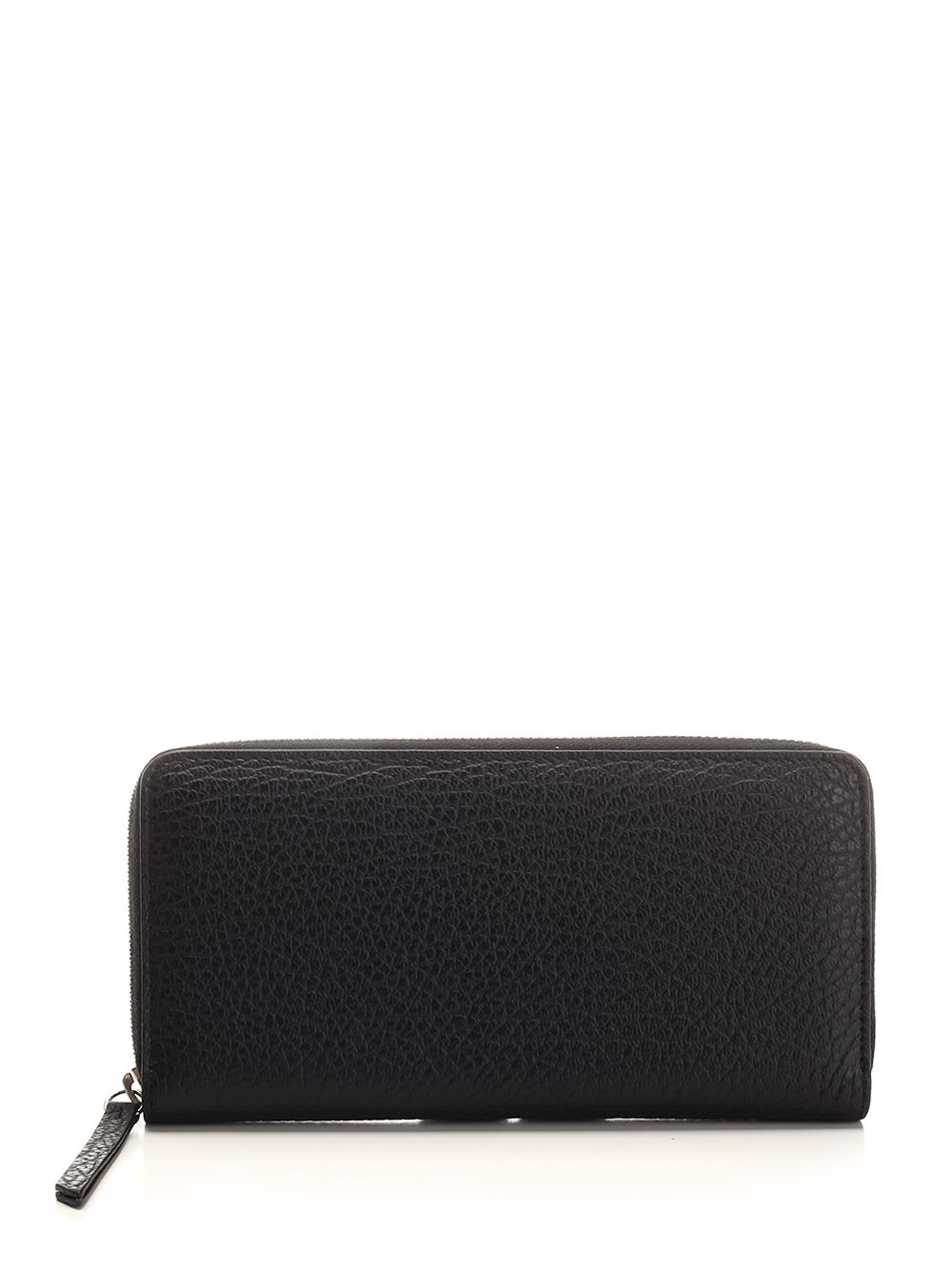 Shop Maison Margiela Four Stitches Zip Around Wallet In Black