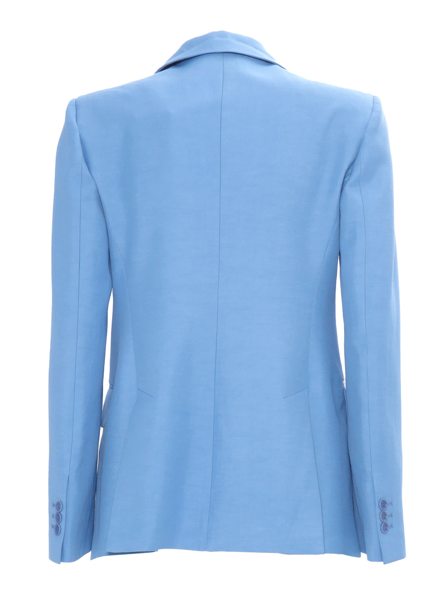Shop P.a.r.o.s.h Single Breasted Jacket In Blue
