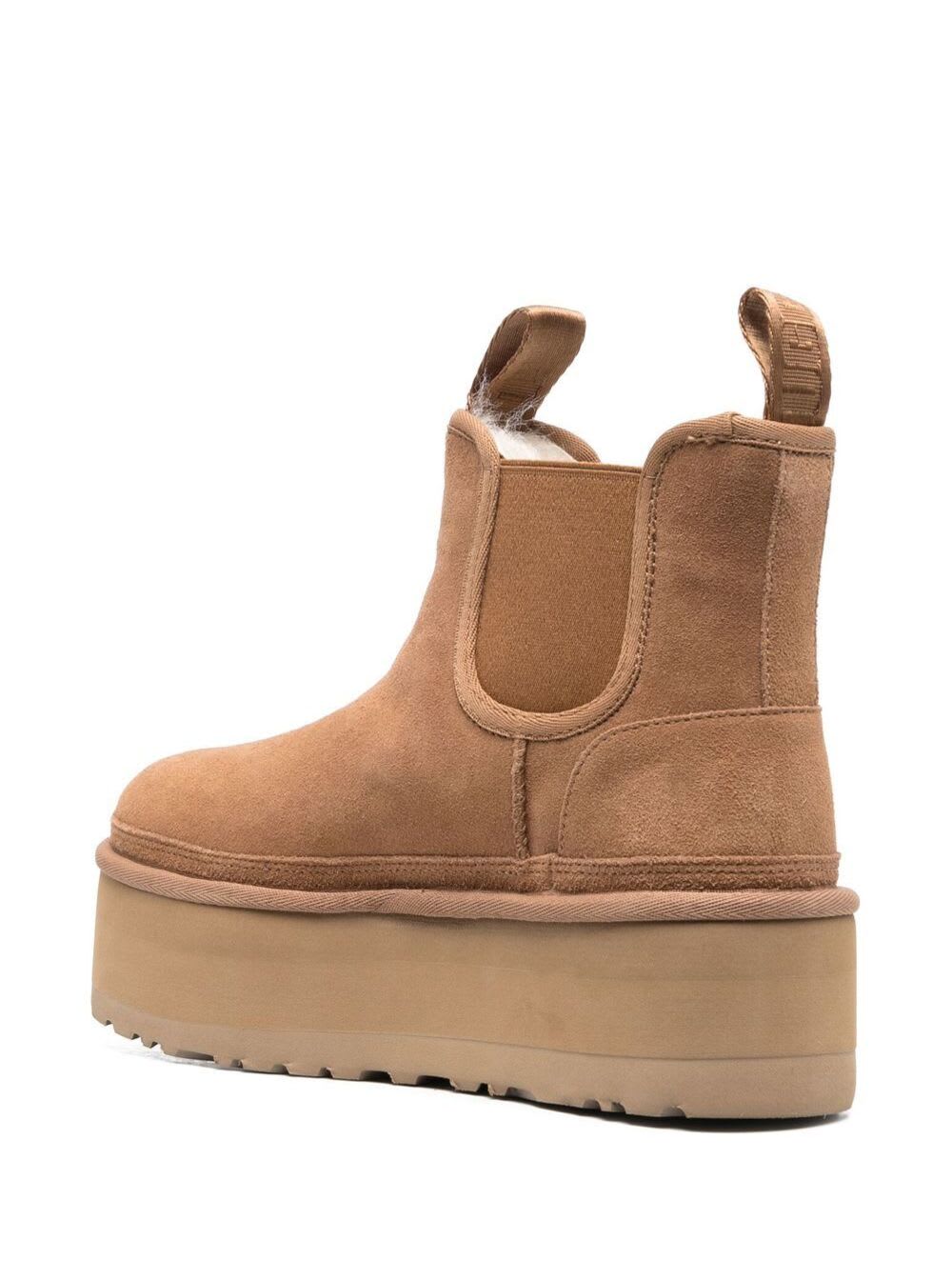 Shop Ugg Neumel Platform Chelsea In Beige