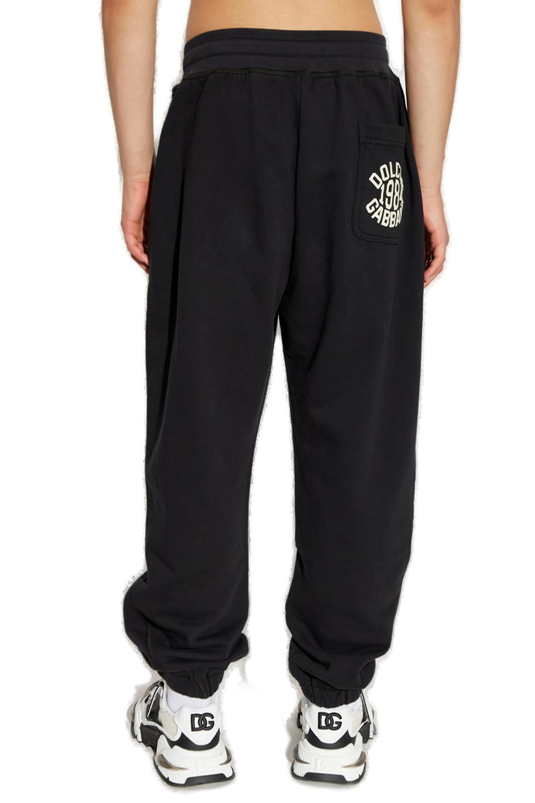 Shop Dolce & Gabbana Logo Printed Sweatpants In Nero