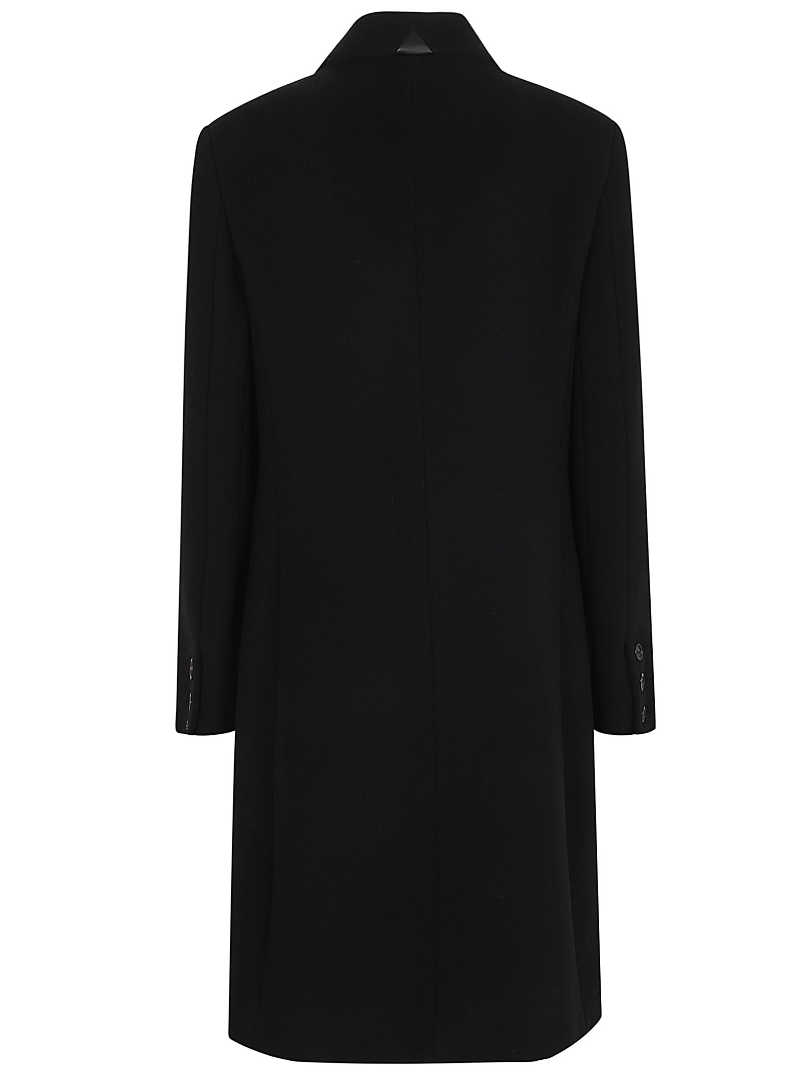 Shop Pinko Cambogia Cappotto Panno In Nero Limousine