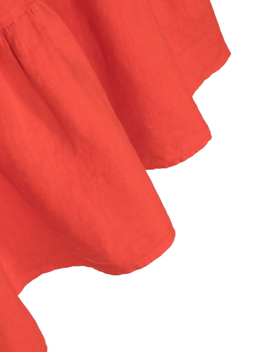 Aspesi Sleeveless Fluted Dress In Red