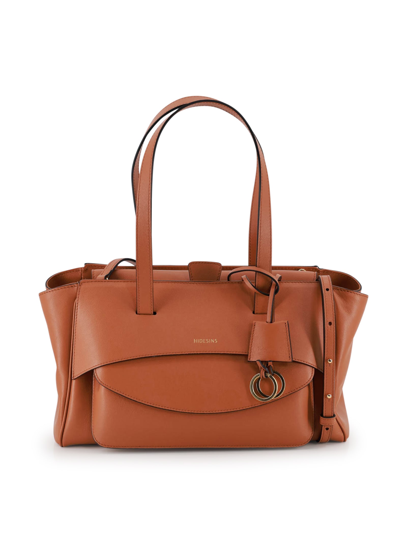 Hidesins Soft Calfskin Leather Shoulder Bag In Brown