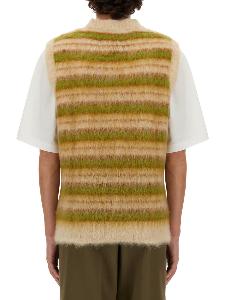 Shop Marni Striped Vest In Multicolour