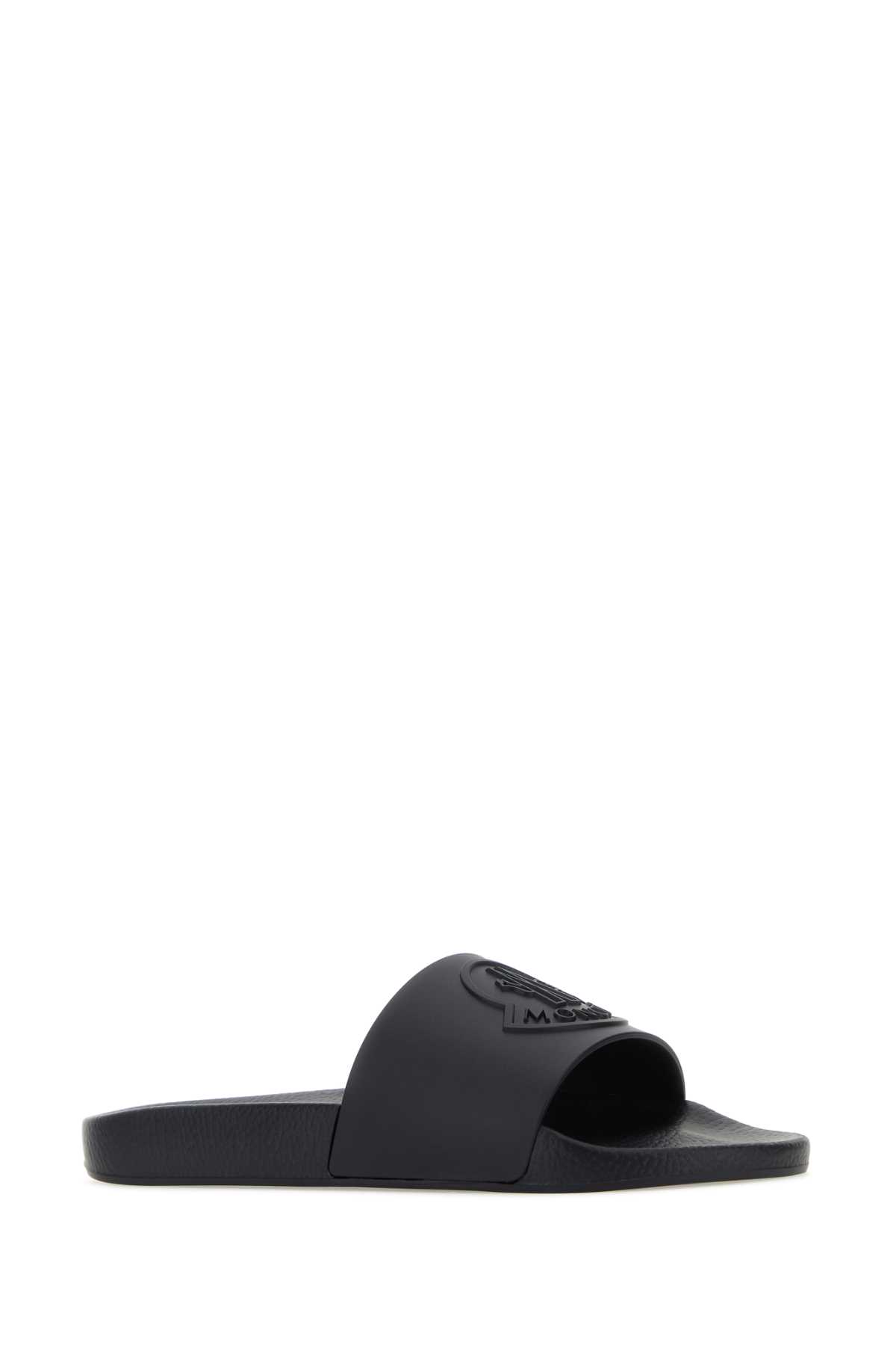 Moncler Midnight Blue Rubber Basile Slippers In 778
