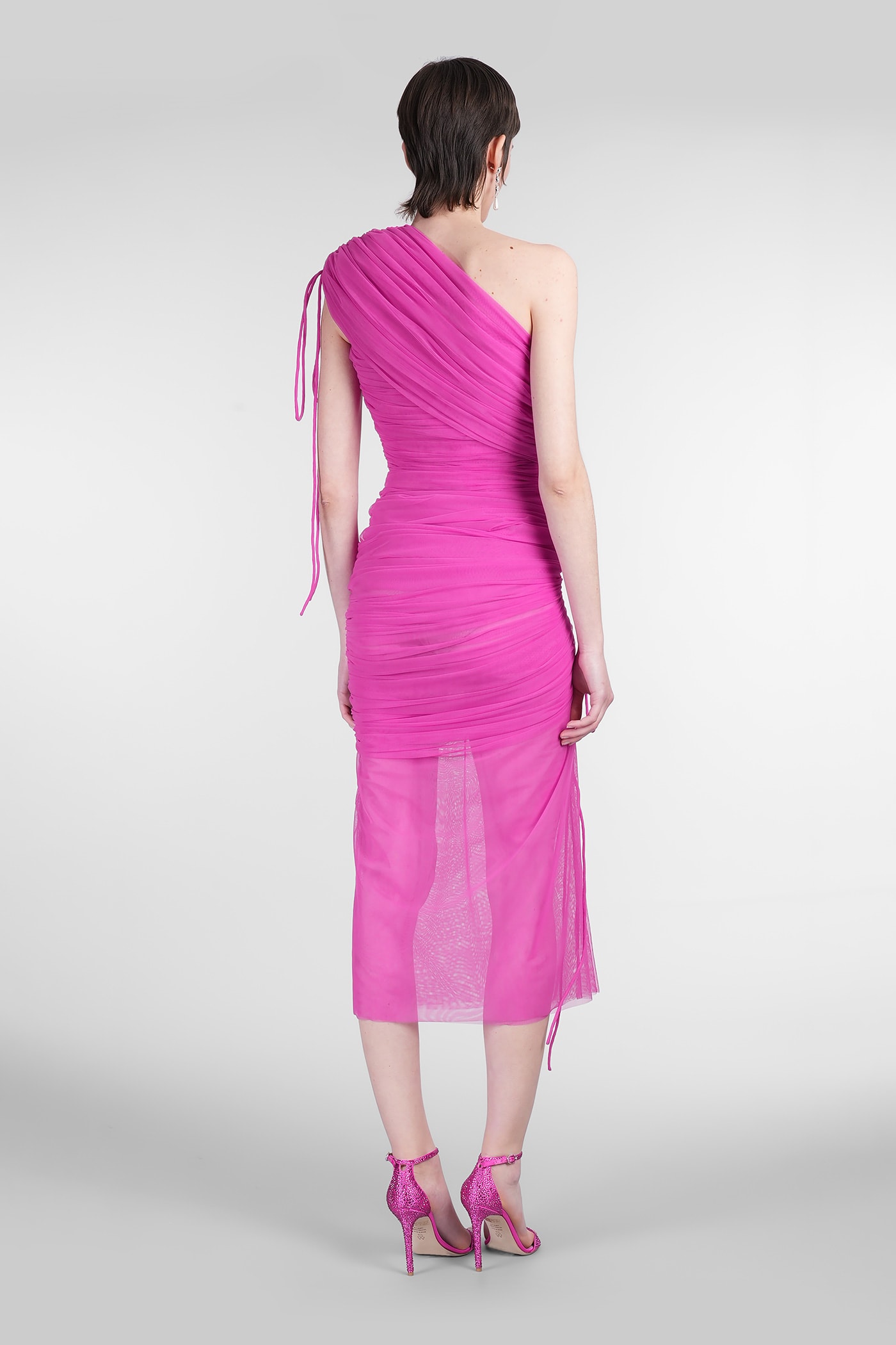 Del Core Dress Woman In Fuxia Polyester