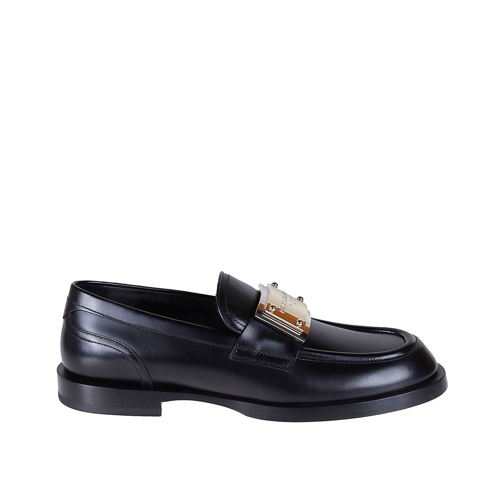 Shop Dolce & Gabbana Dolce&gabbana Leather Loafers In Black