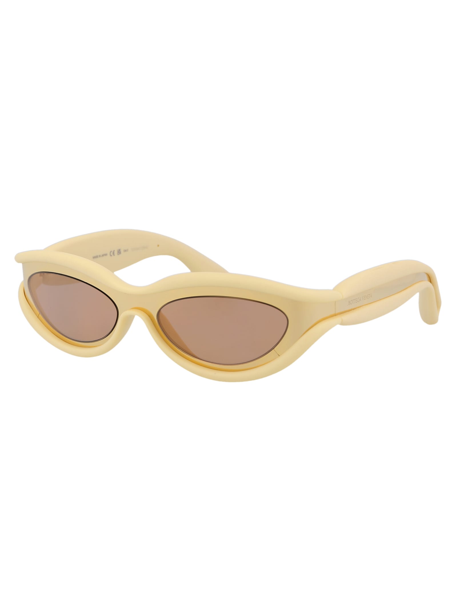 Shop Bottega Veneta Bv1211s Sunglasses In 005 Gold Gold Brown