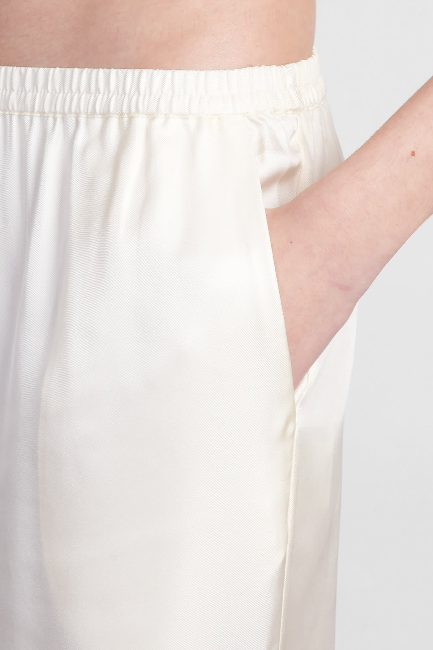 LOULOU STUDIO ALERA PANTS IN BEIGE SILK