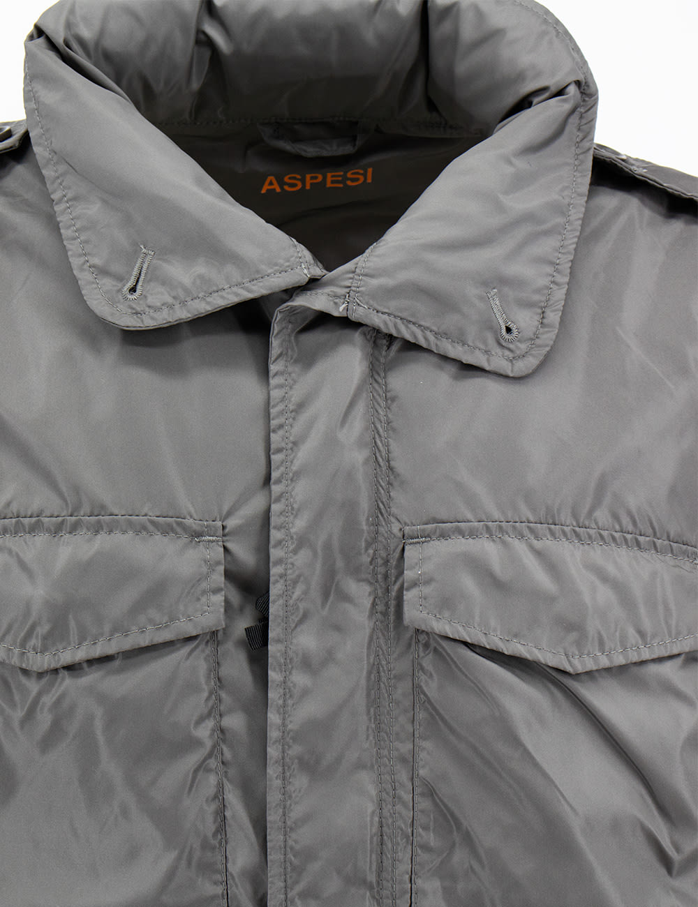 Shop Aspesi Jacket In Asphalt