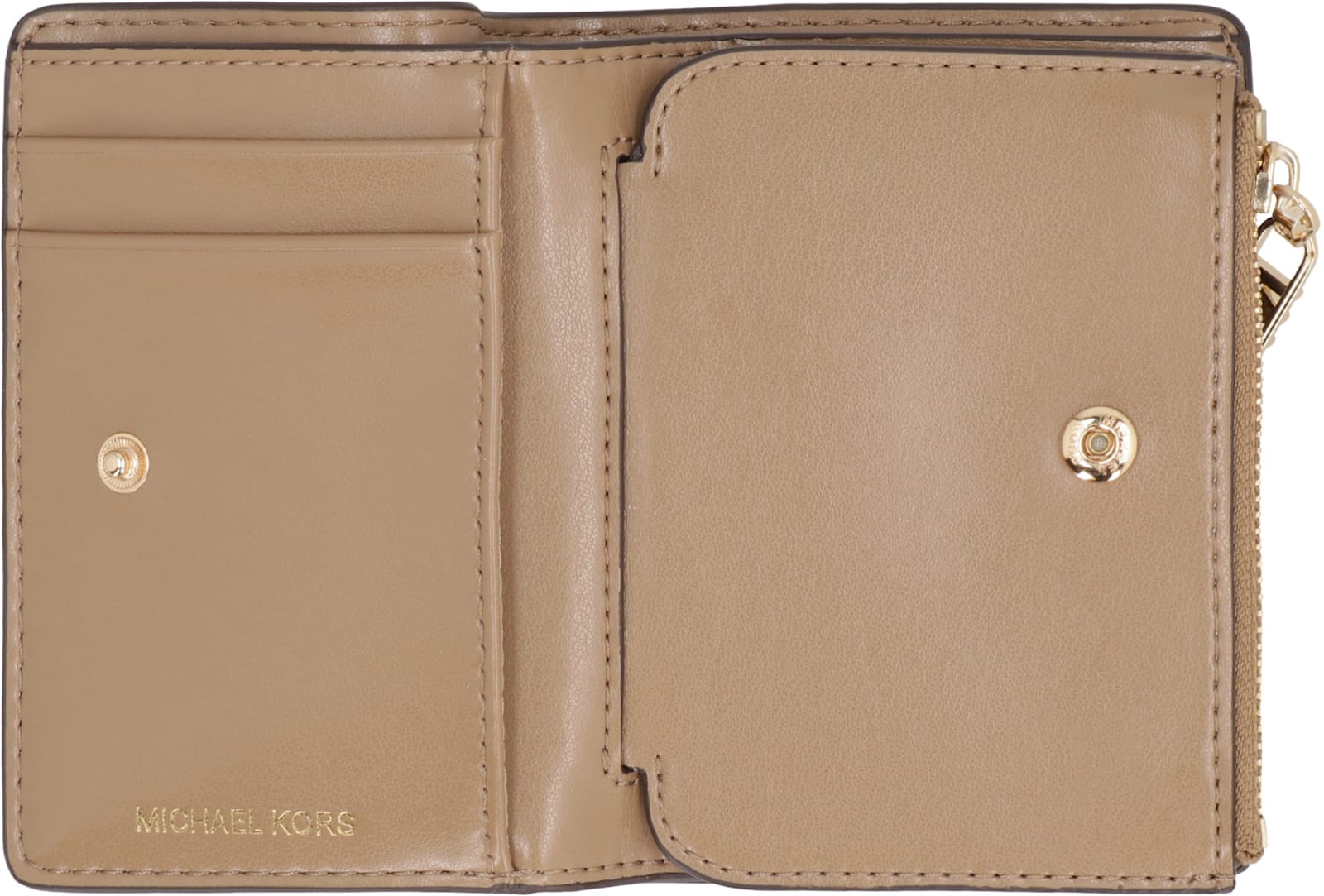 Michael Michael Kors Empire Grainy Leather Wallet In Turtledove