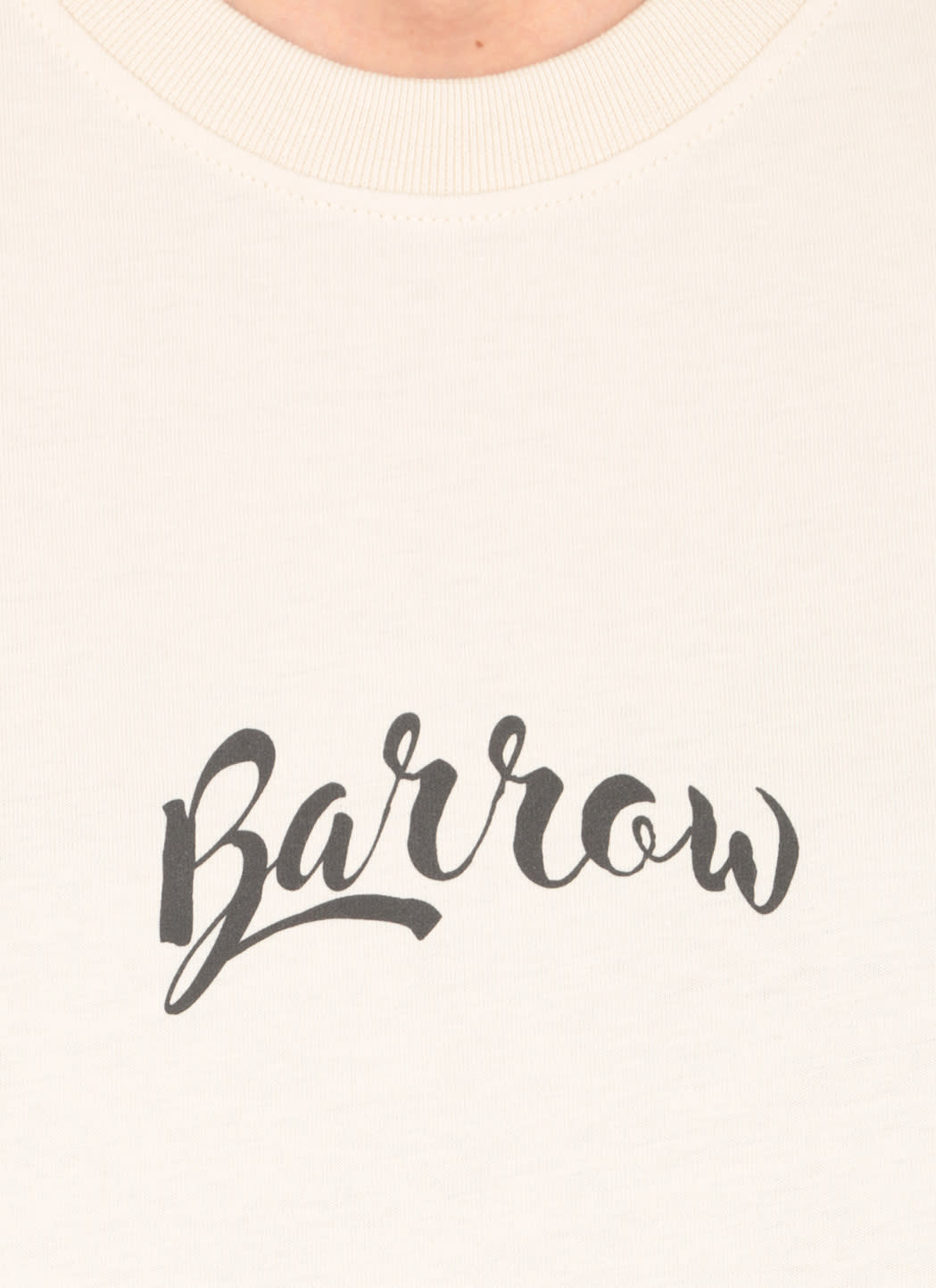 Shop Barrow T-shirt With Logo In Ivory