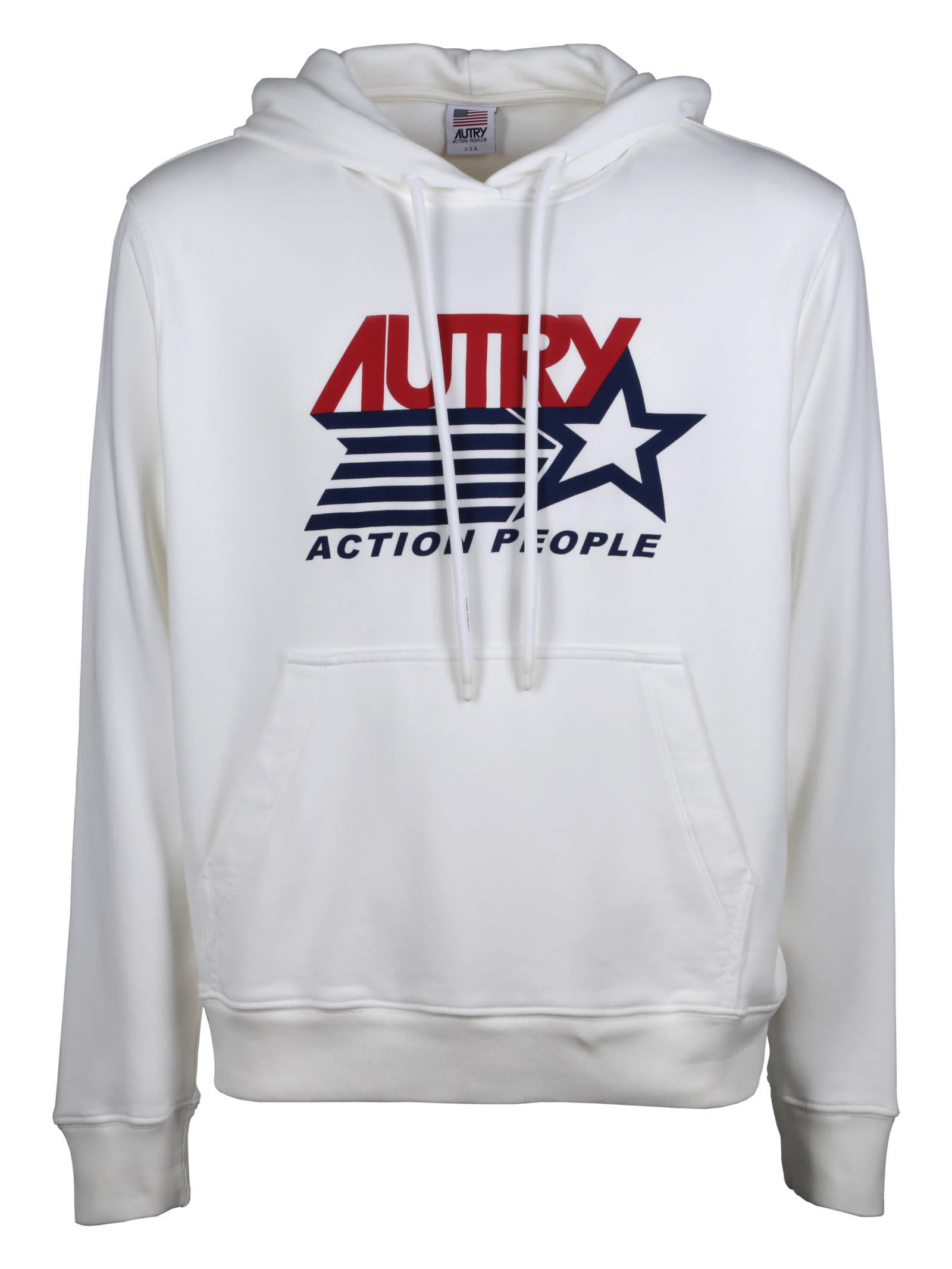 Autry Hoodie Iconic Action In White