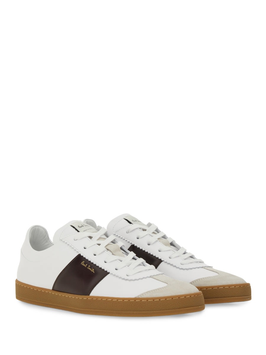 Paul Smith White Leather 'foley' Trainers In White