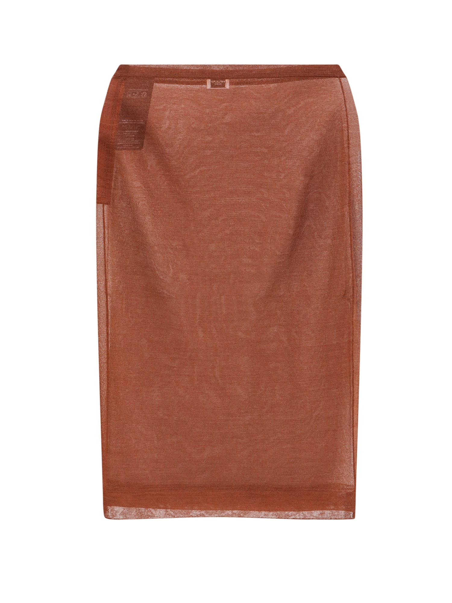 Shop Saint Laurent Skirt In Chocolat