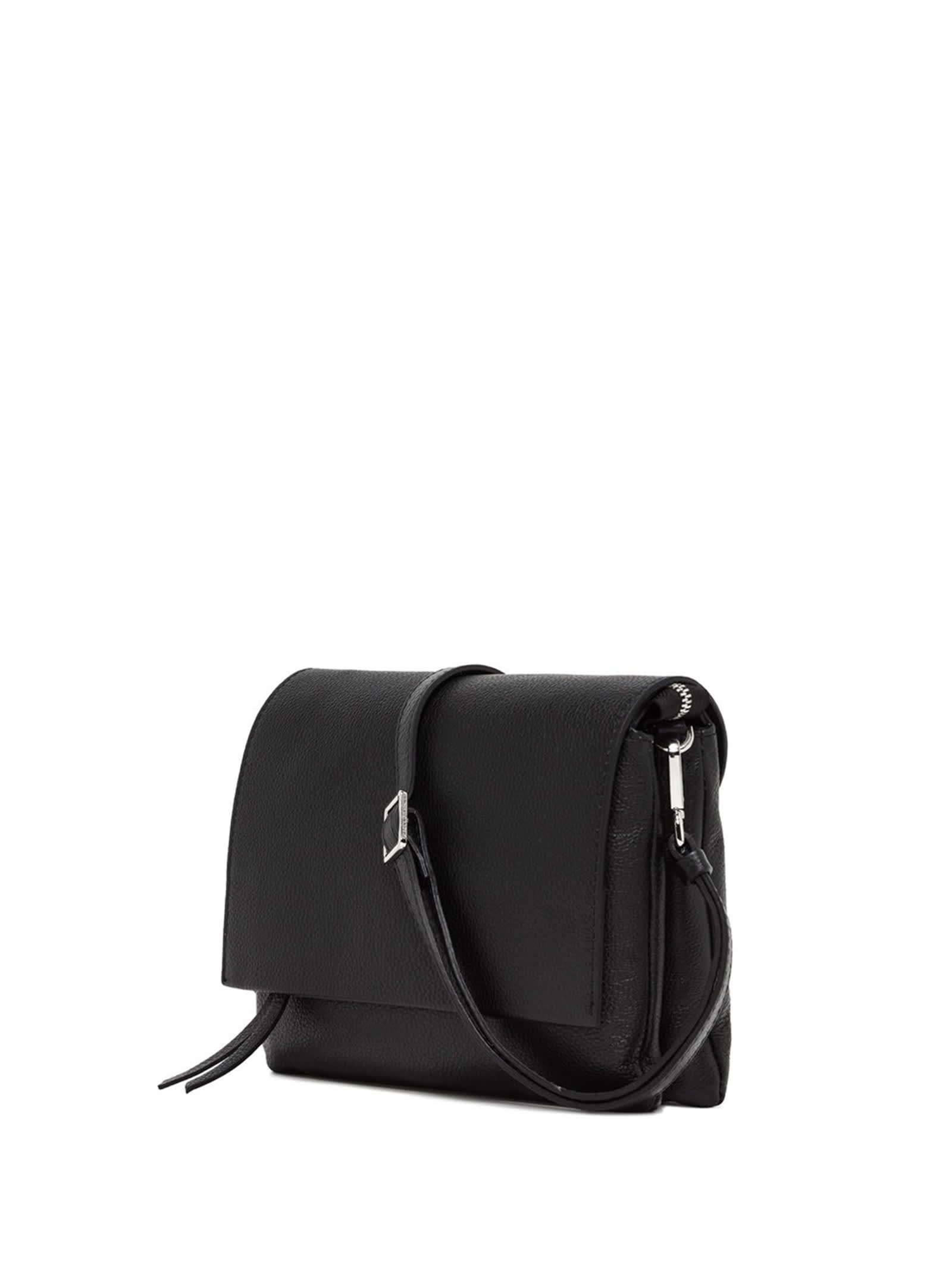 Shop Gianni Chiarini Three Black Leather Shoulder Bag In Nero