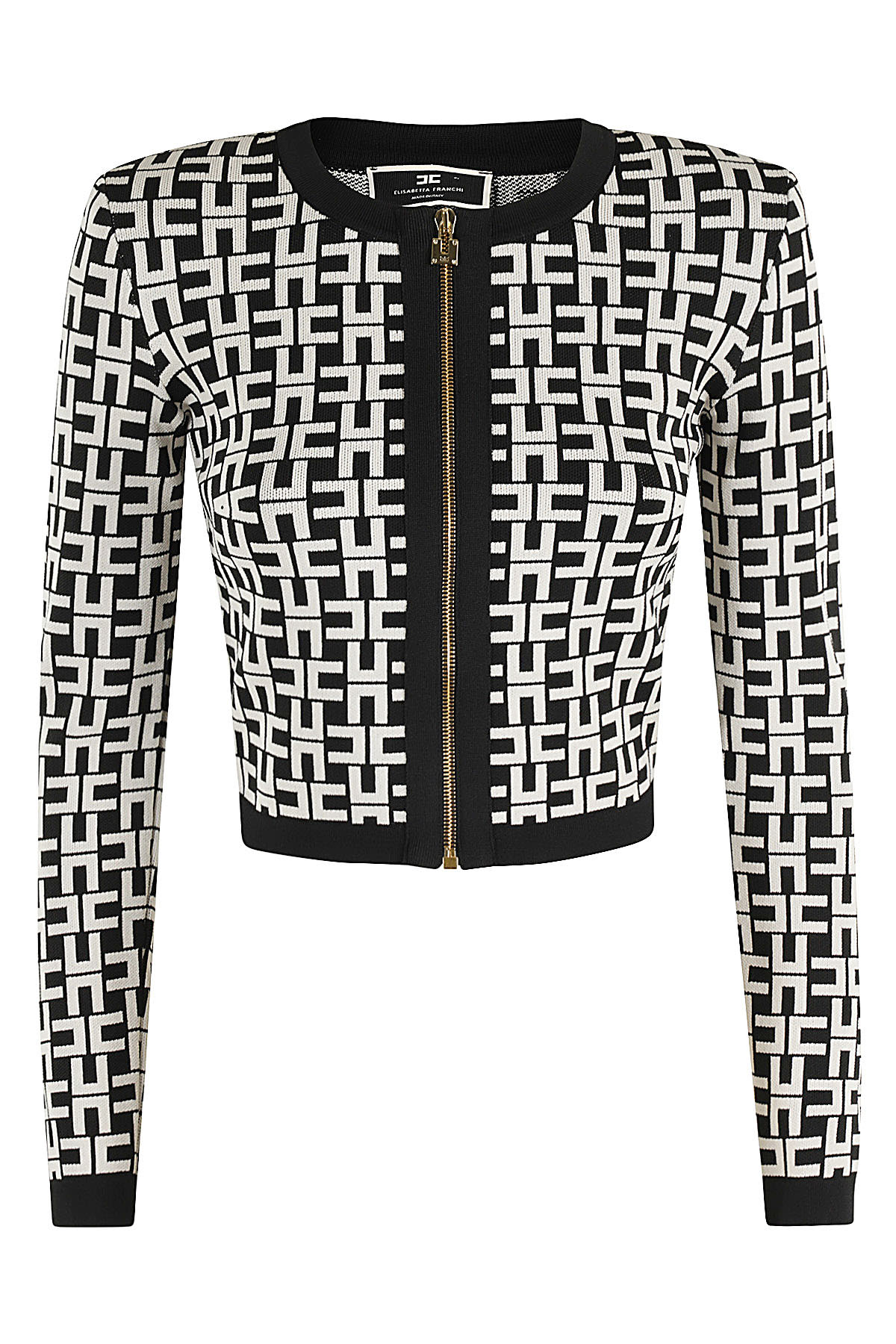 Elisabetta Franchi Sweater In Nero Burro