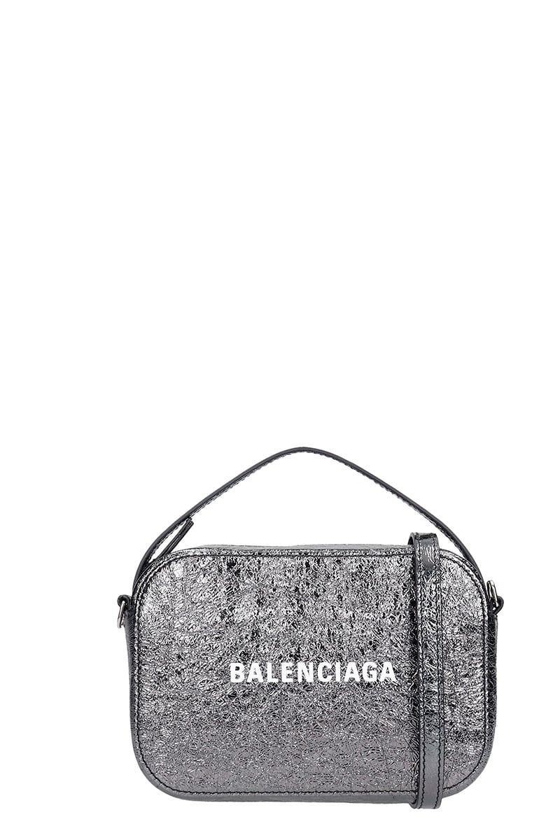 Balenciaga Everyday Cam Xs Hand Bag In Black Leather