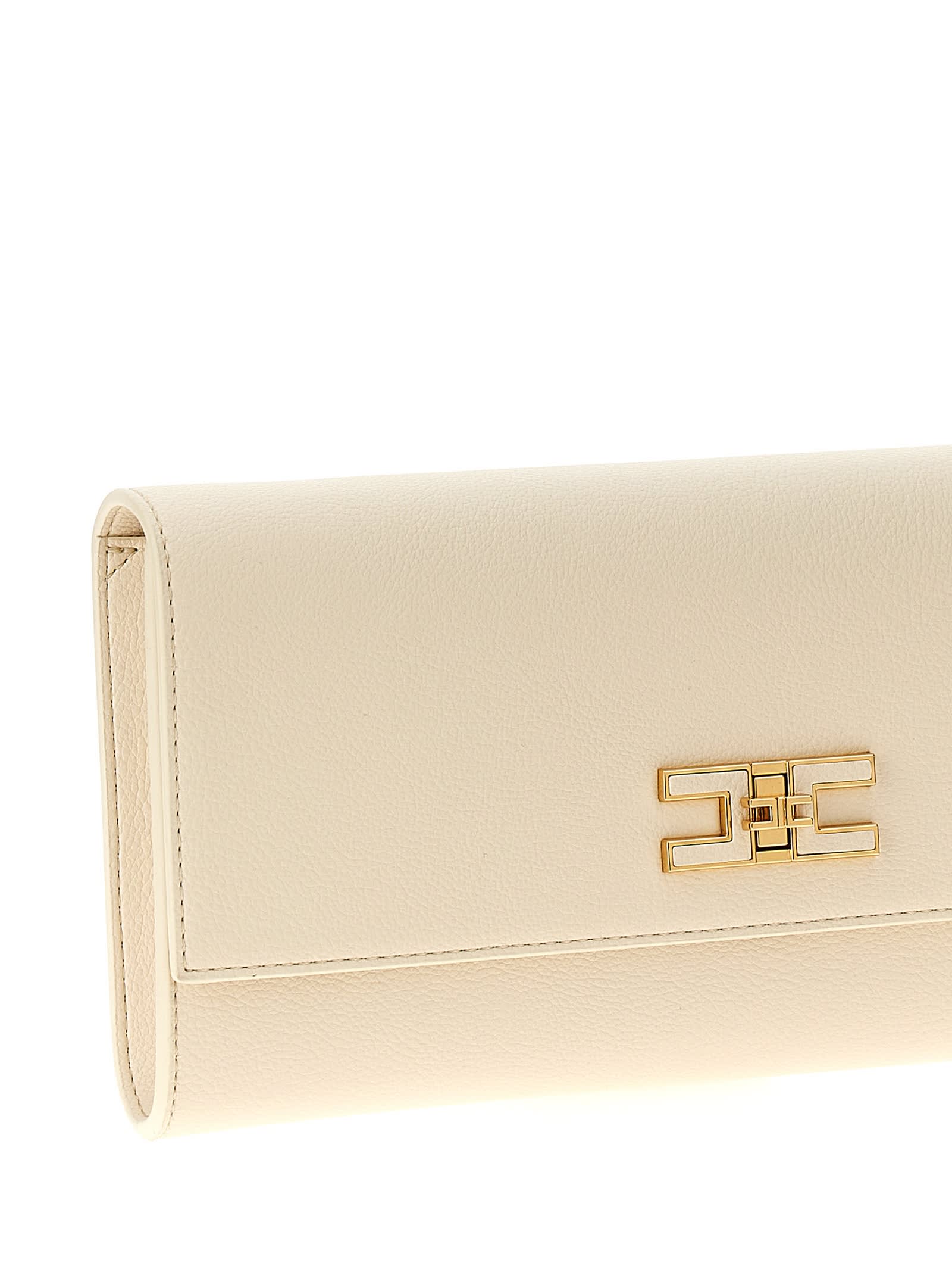 ELISABETTA FRANCHI LOGO CLUTCH BAG