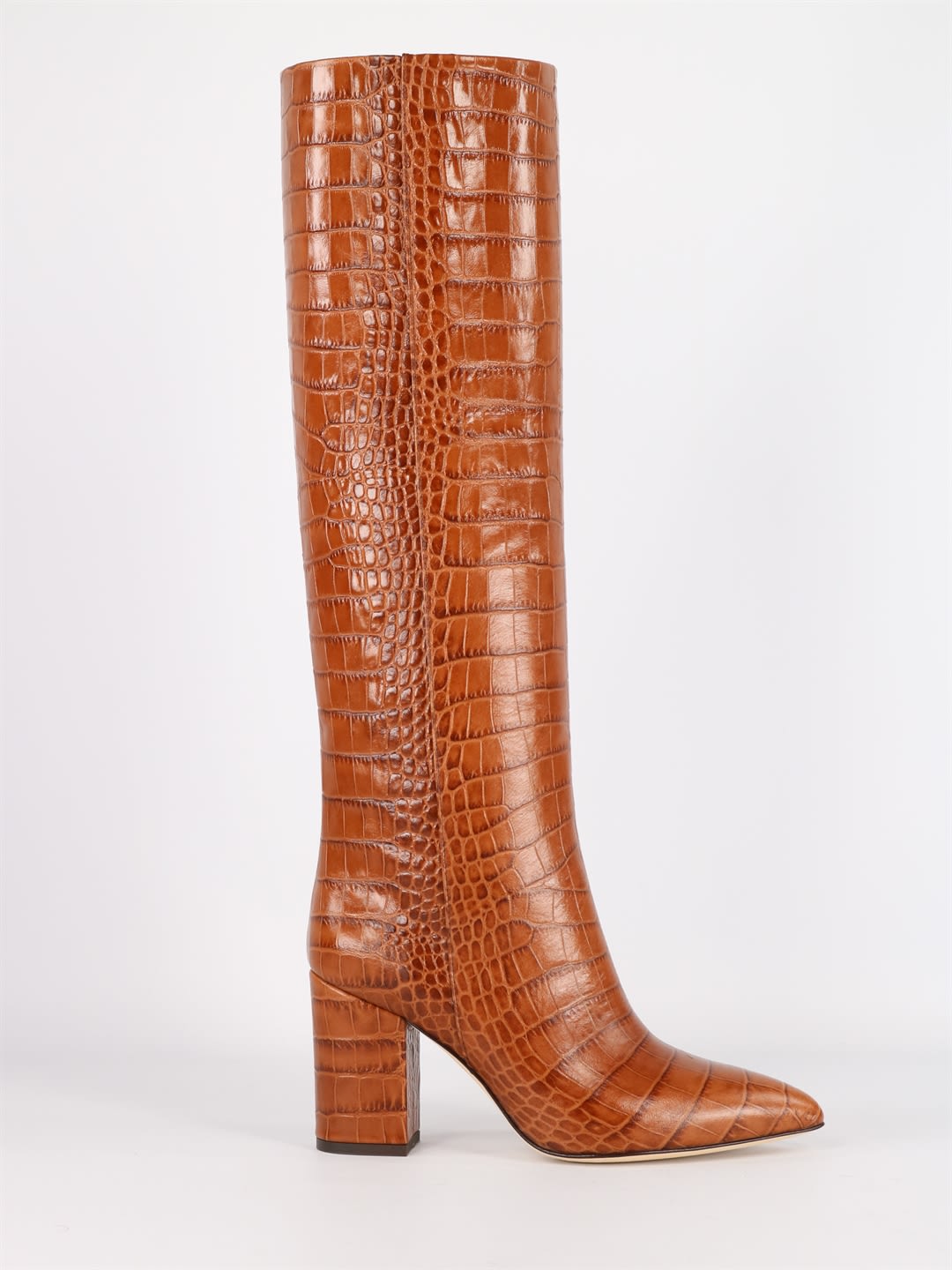 Paris Texas Crocodile Embossed Leather Boots