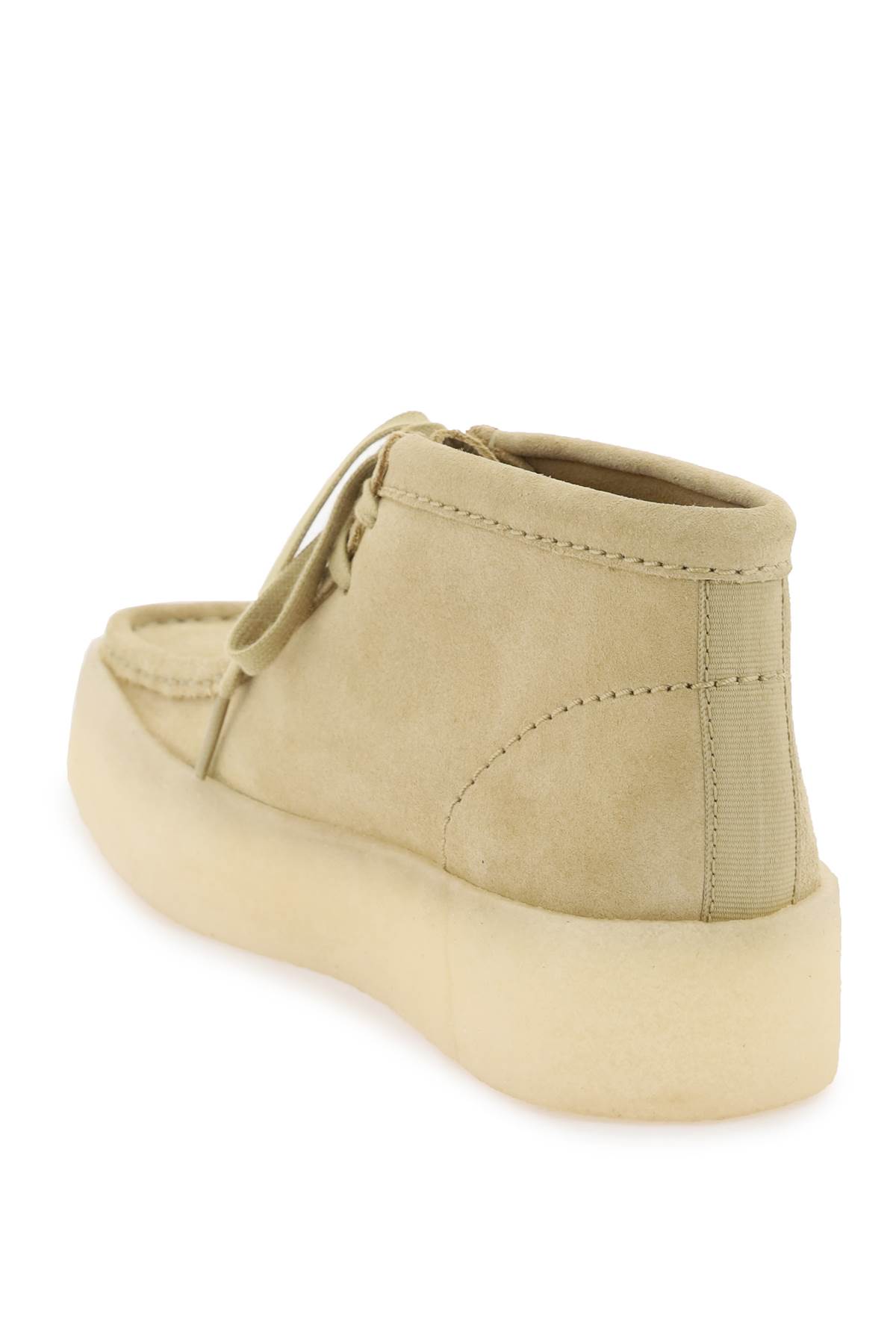 Shop Clarks Wallabee Cup Bt Lace-up Shoes In Maple (beige)
