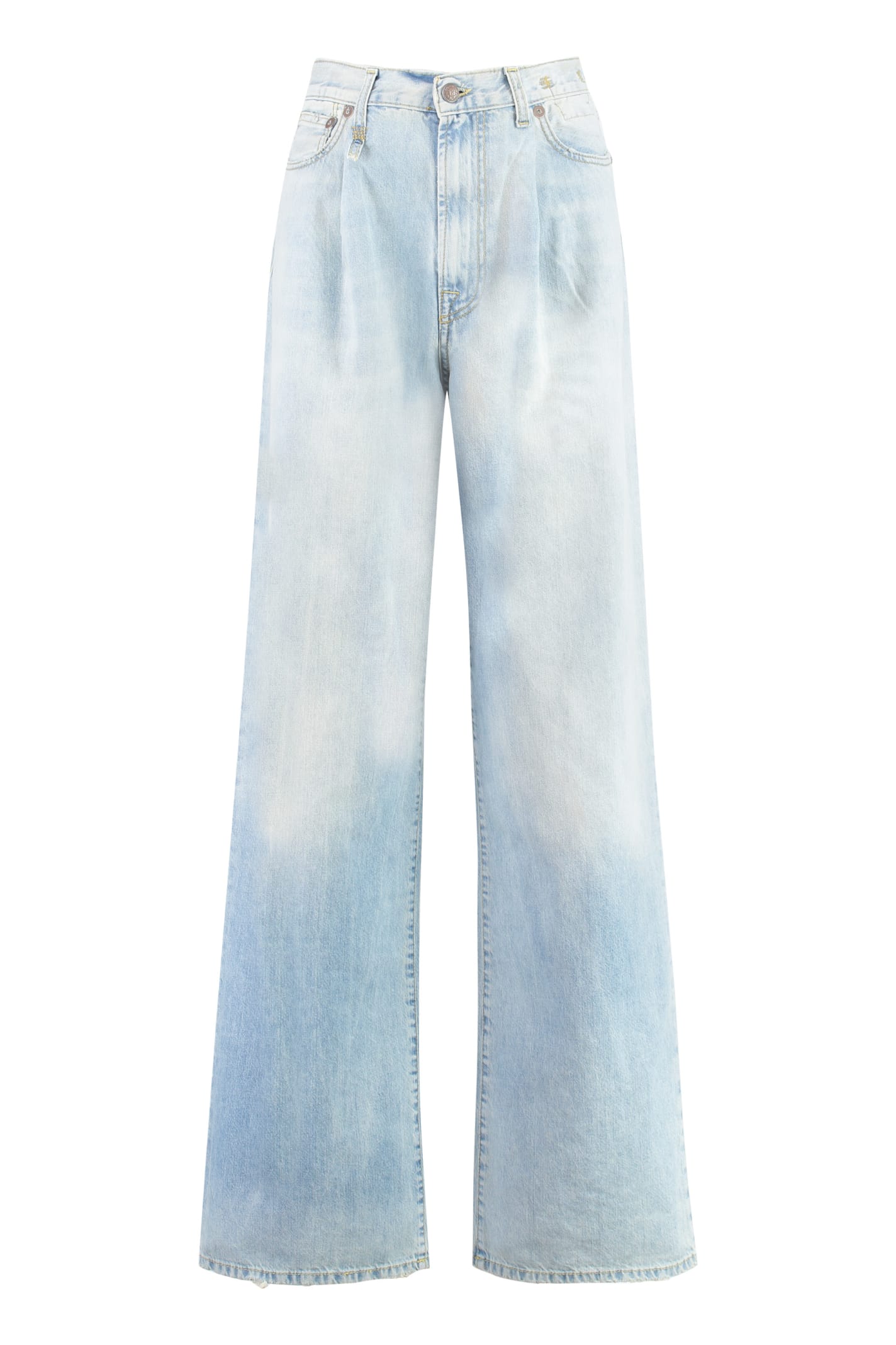 Shop R13 Damon Wide-leg Jeans In Denim