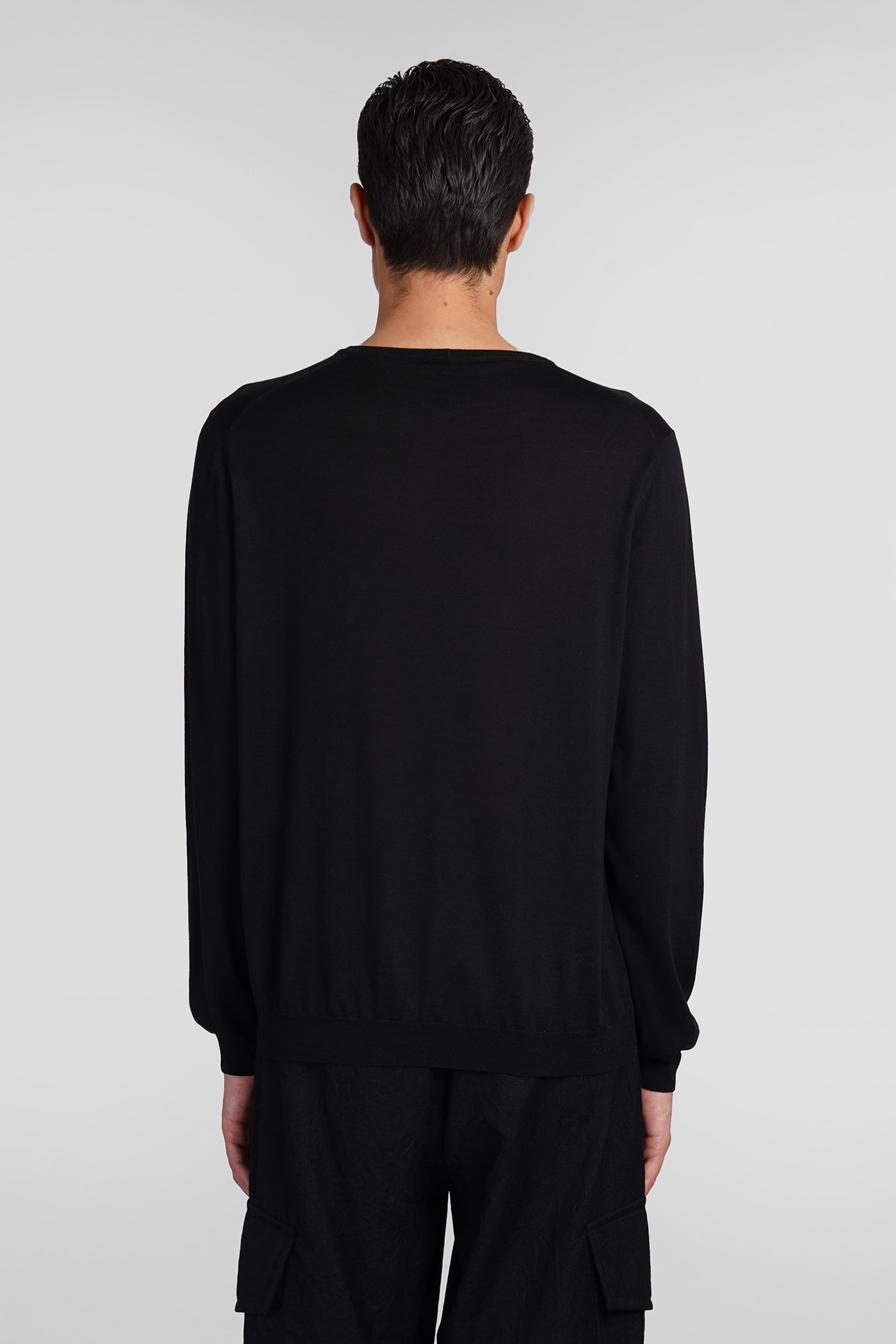 Shop Giorgio Armani Knitwear In Black Silk