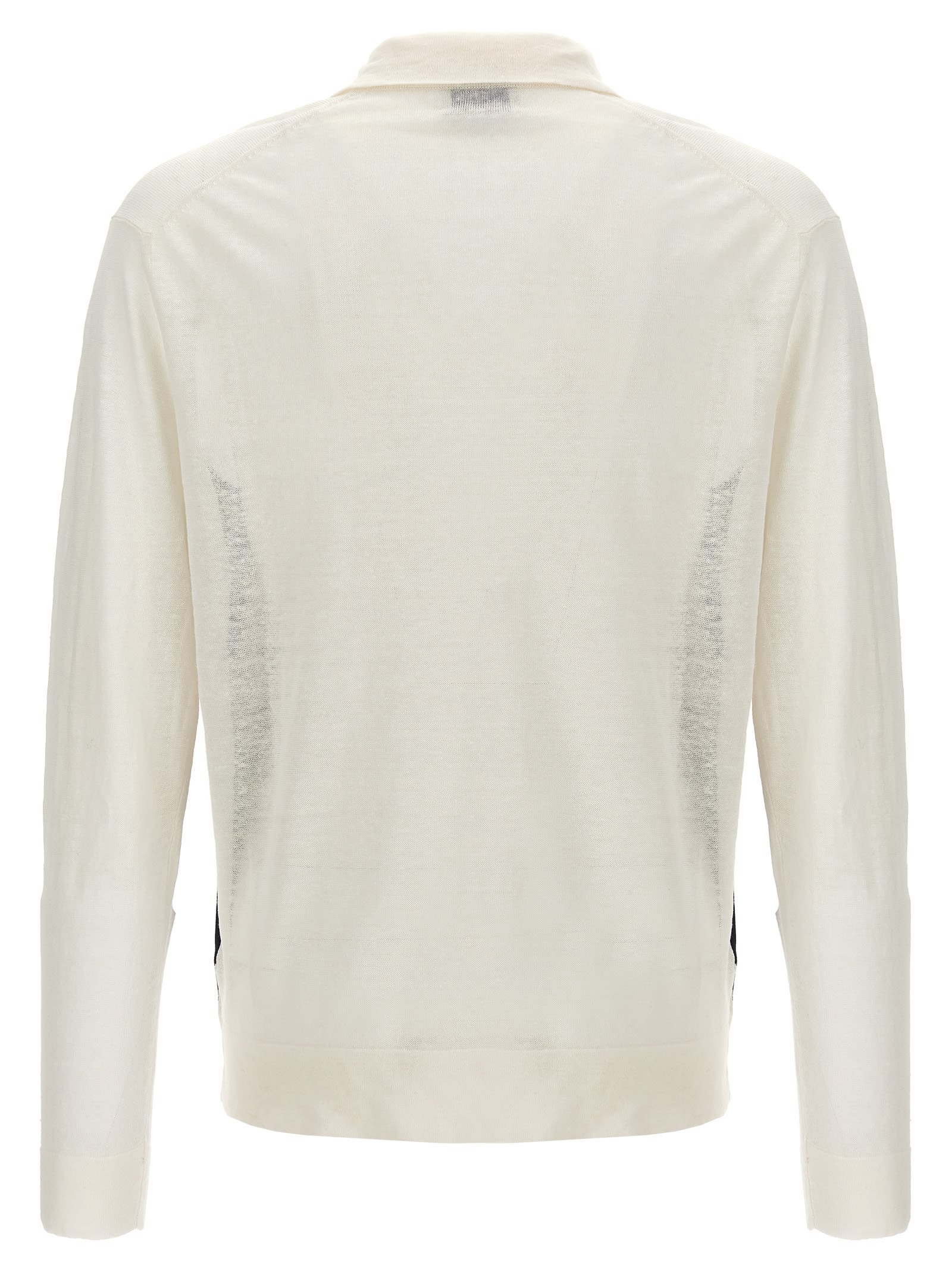 Shop Ballantyne Argyle Polo Shirt In White