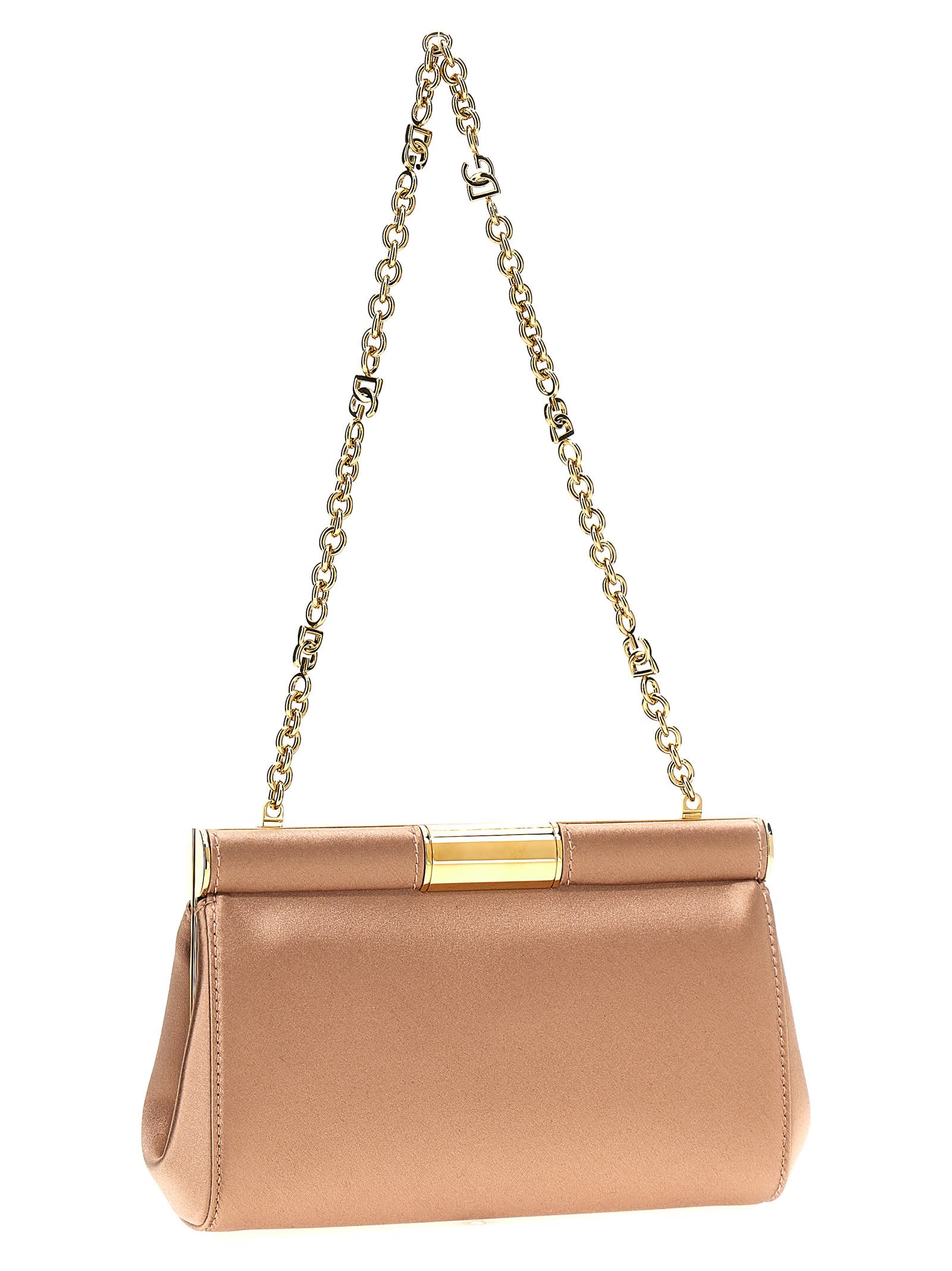 Shop Dolce & Gabbana Marlene Small Shoulder Bag In Beige