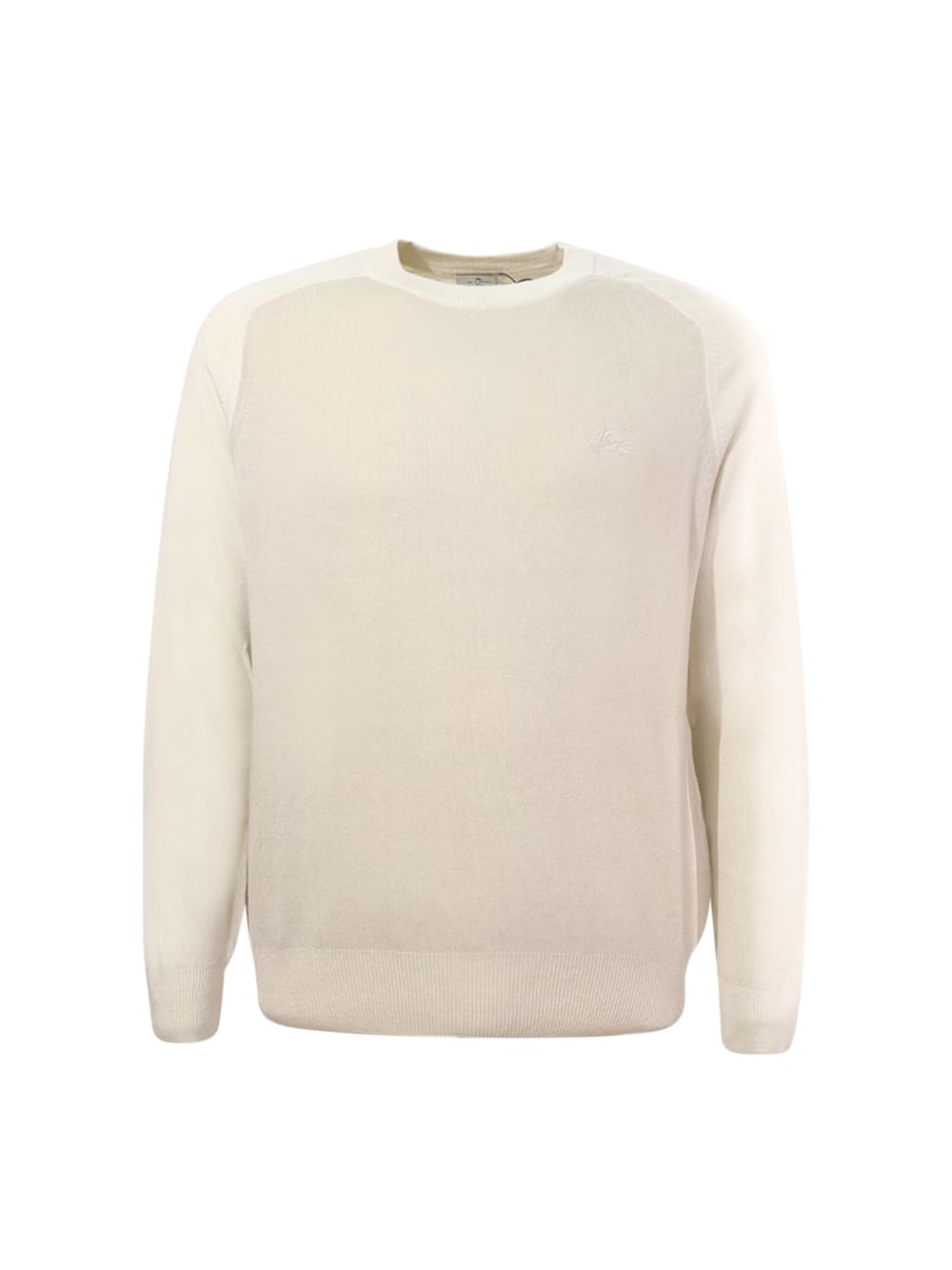 Shop Etro Crew Neck Sweater In Beige