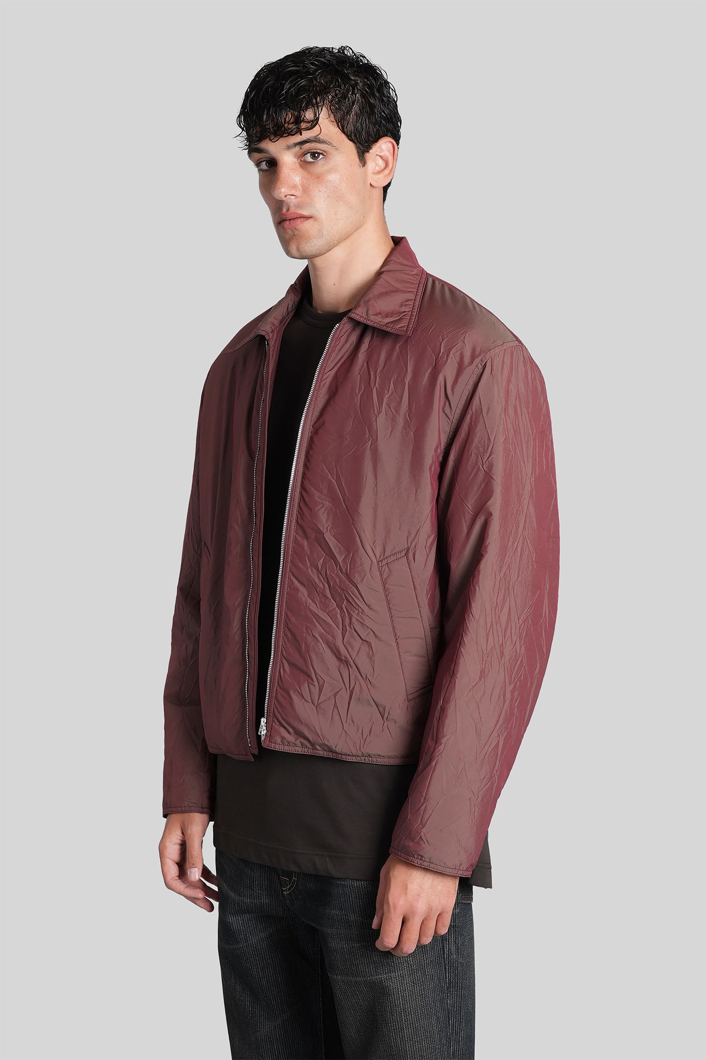 Our Legacy Bomber Jacket In Red Polyamide In Red