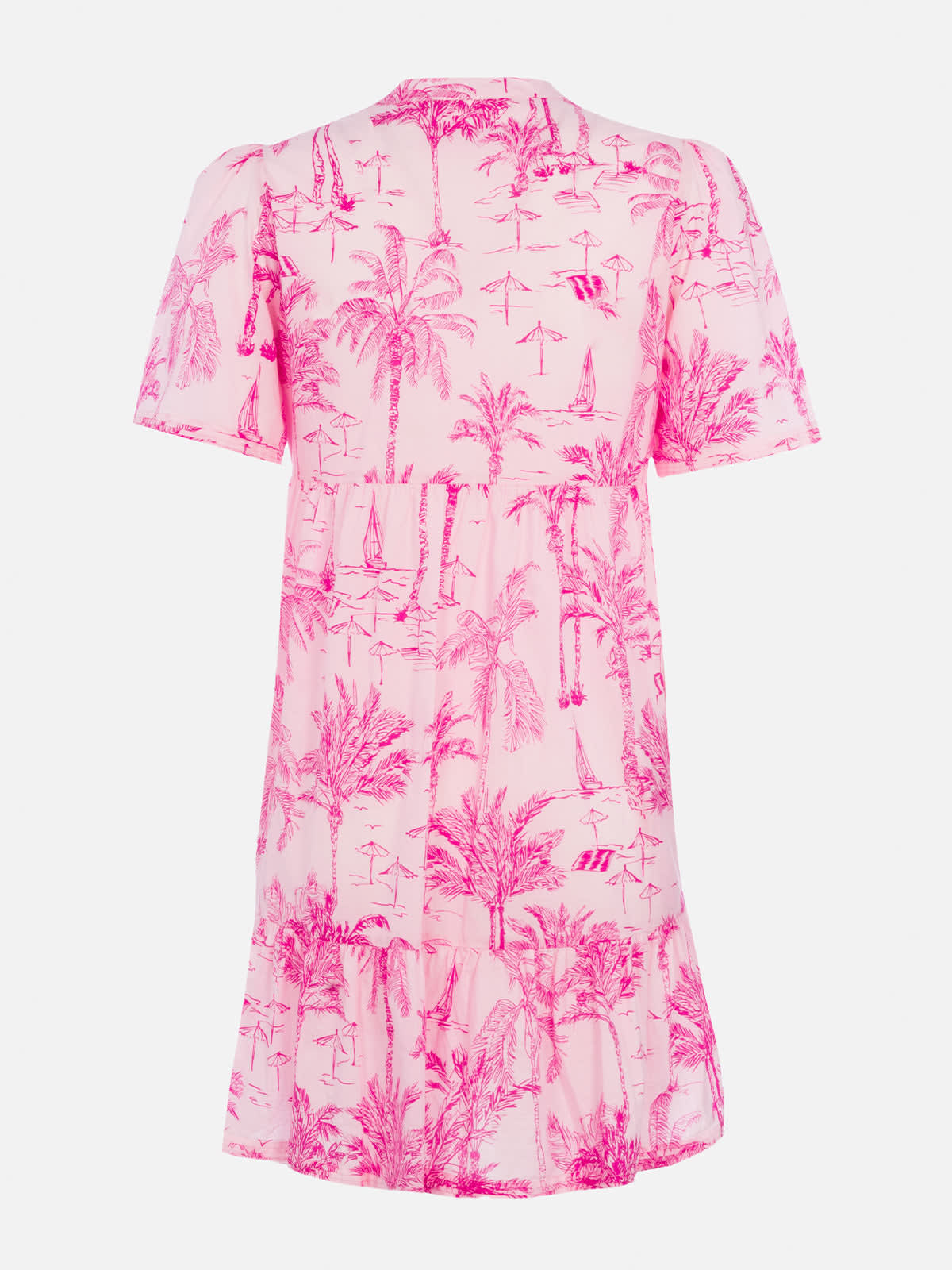 MC2 SAINT BARTH WOMAN COTTON VOILE SHORT DRESS SIARA WITH TOILE DE JOUY PRINT