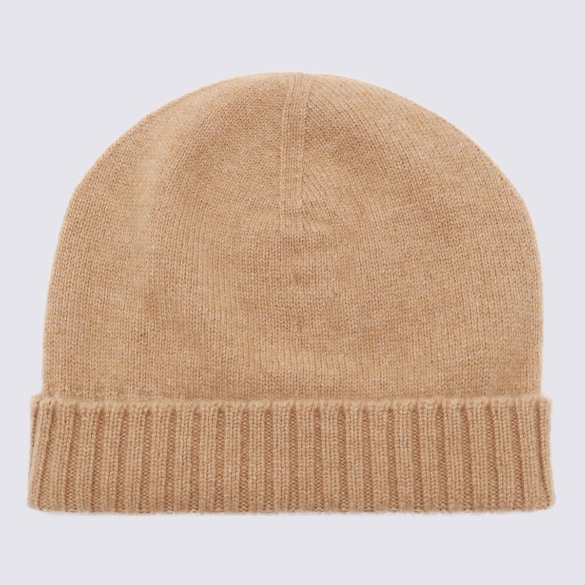 Malo Beige Wool Beanie In Brown