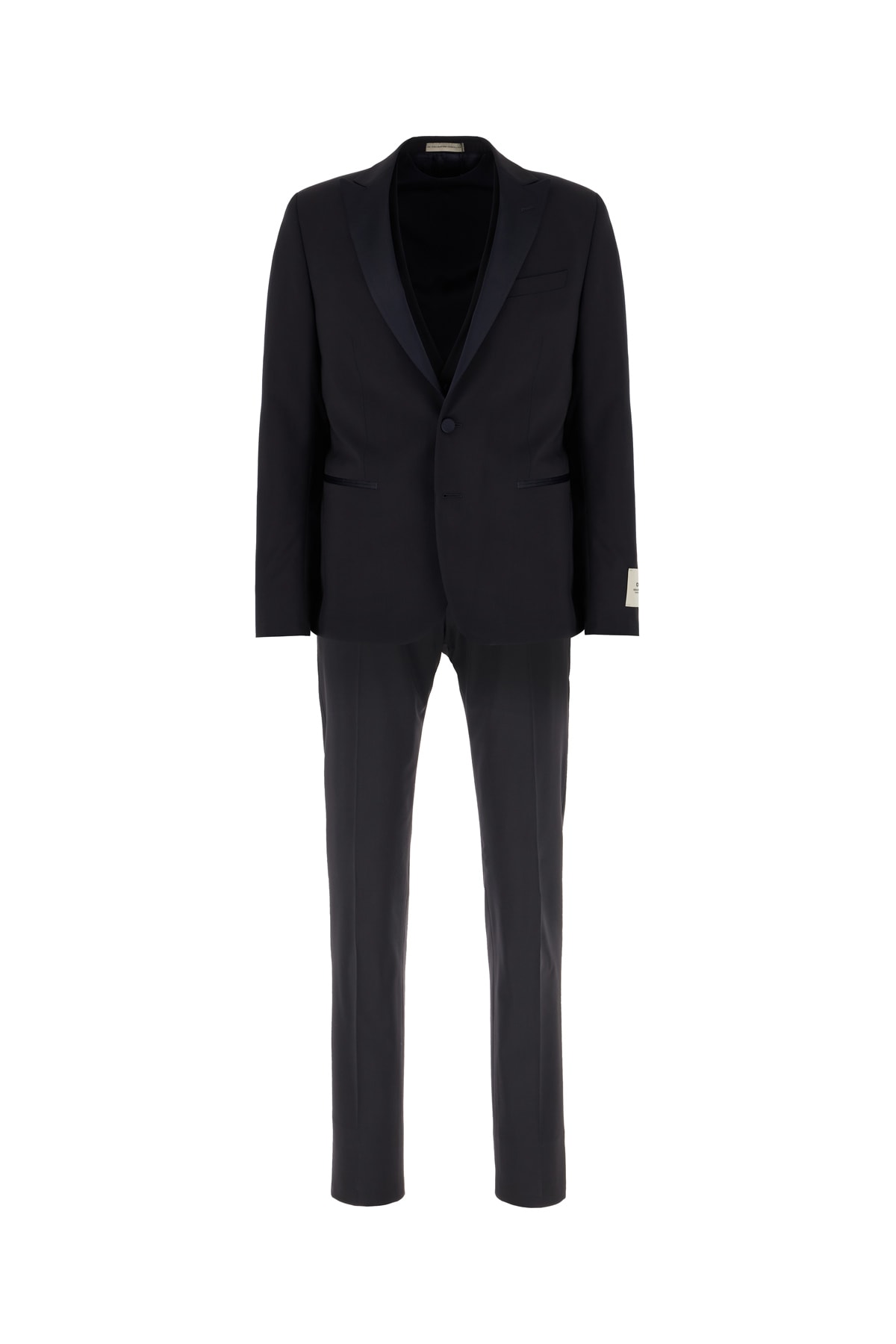 Navy Blue Stretch Wool Suit