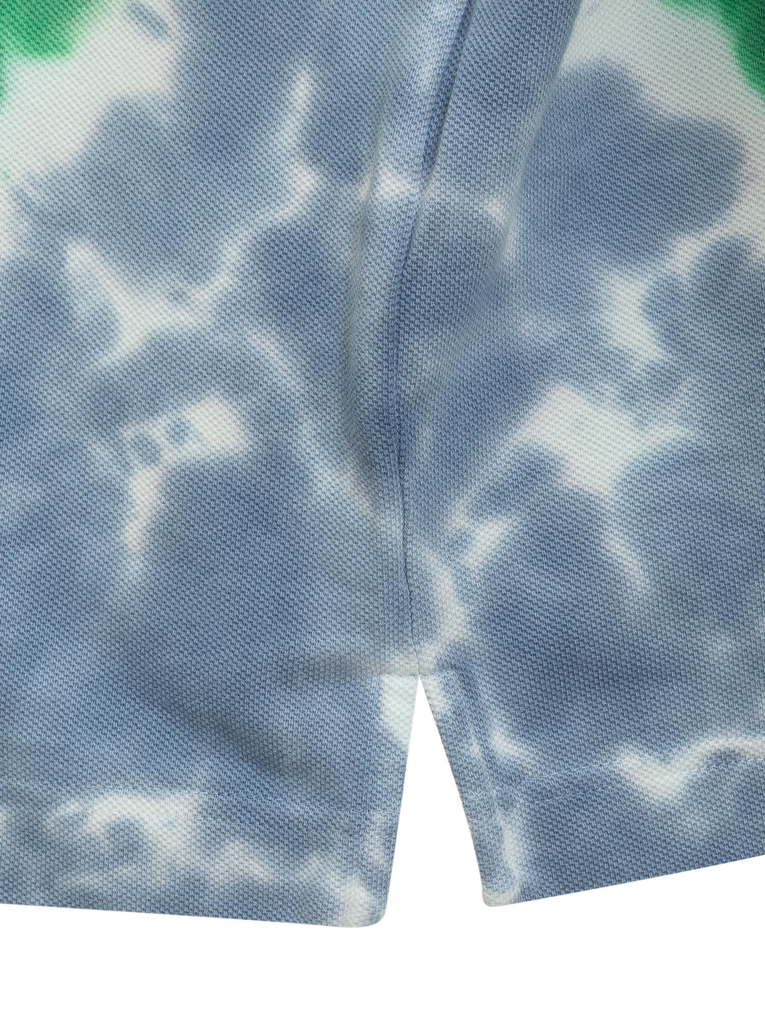 Jw Anderson Tie-dye Organic Cotton Polo Shirt In Bright Blue/bright Olive