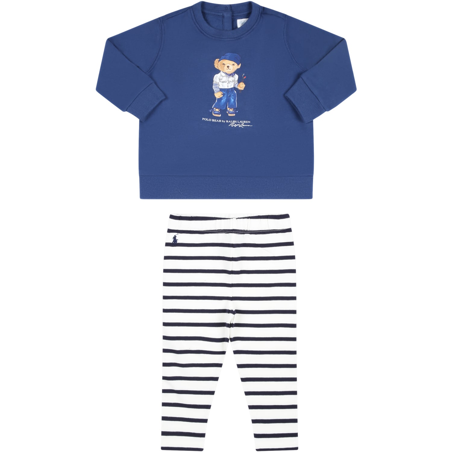 RALPH LAUREN MULTICOLOR SET FOR BABY GIRL WITH POLO BEAR