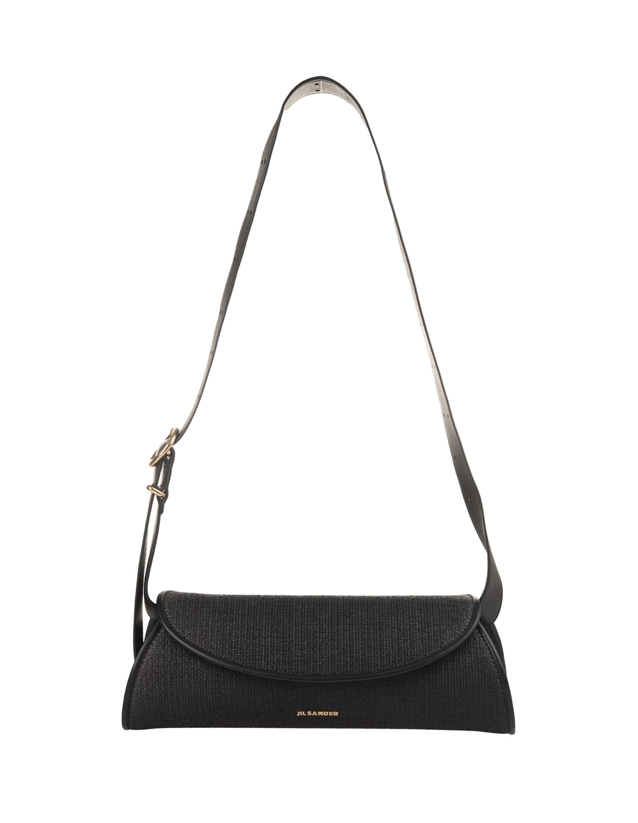 Shop Jil Sander Black Small Cannolo Bag