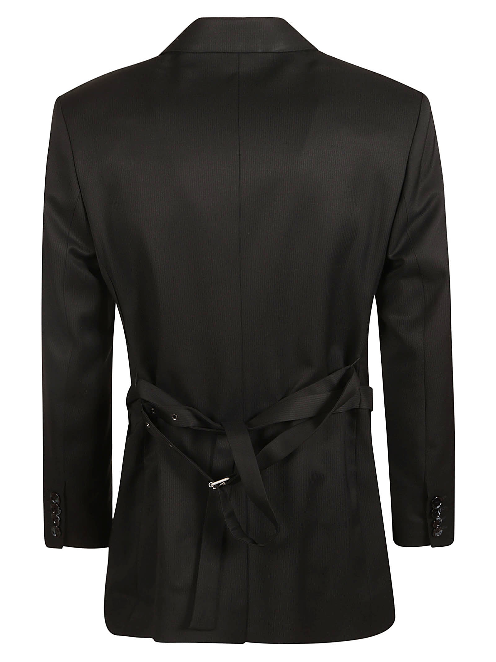 Shop Acne Studios Wrap Blazer In Black