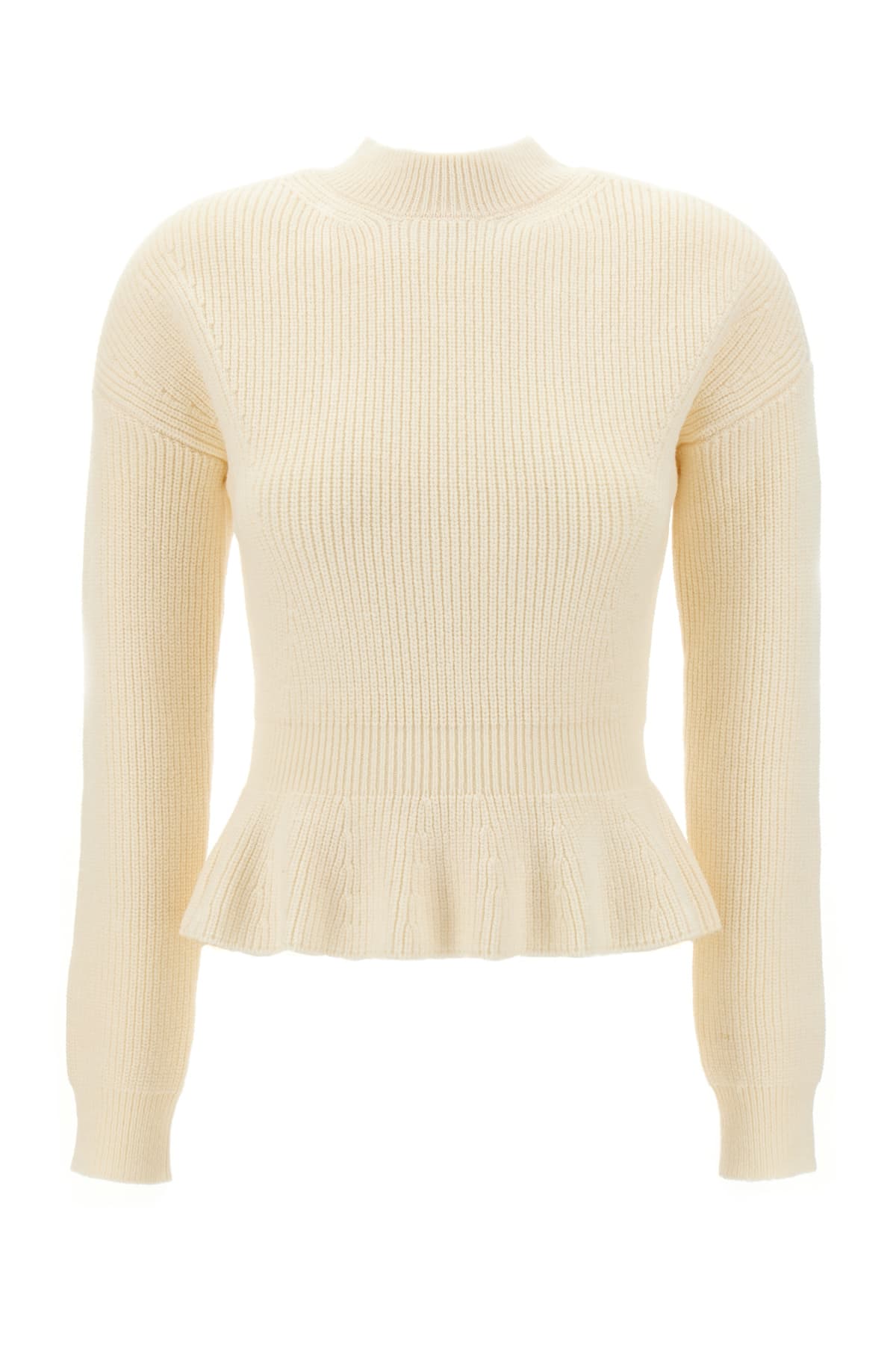 Shop Chloé Ivory Wool Sweater In 107