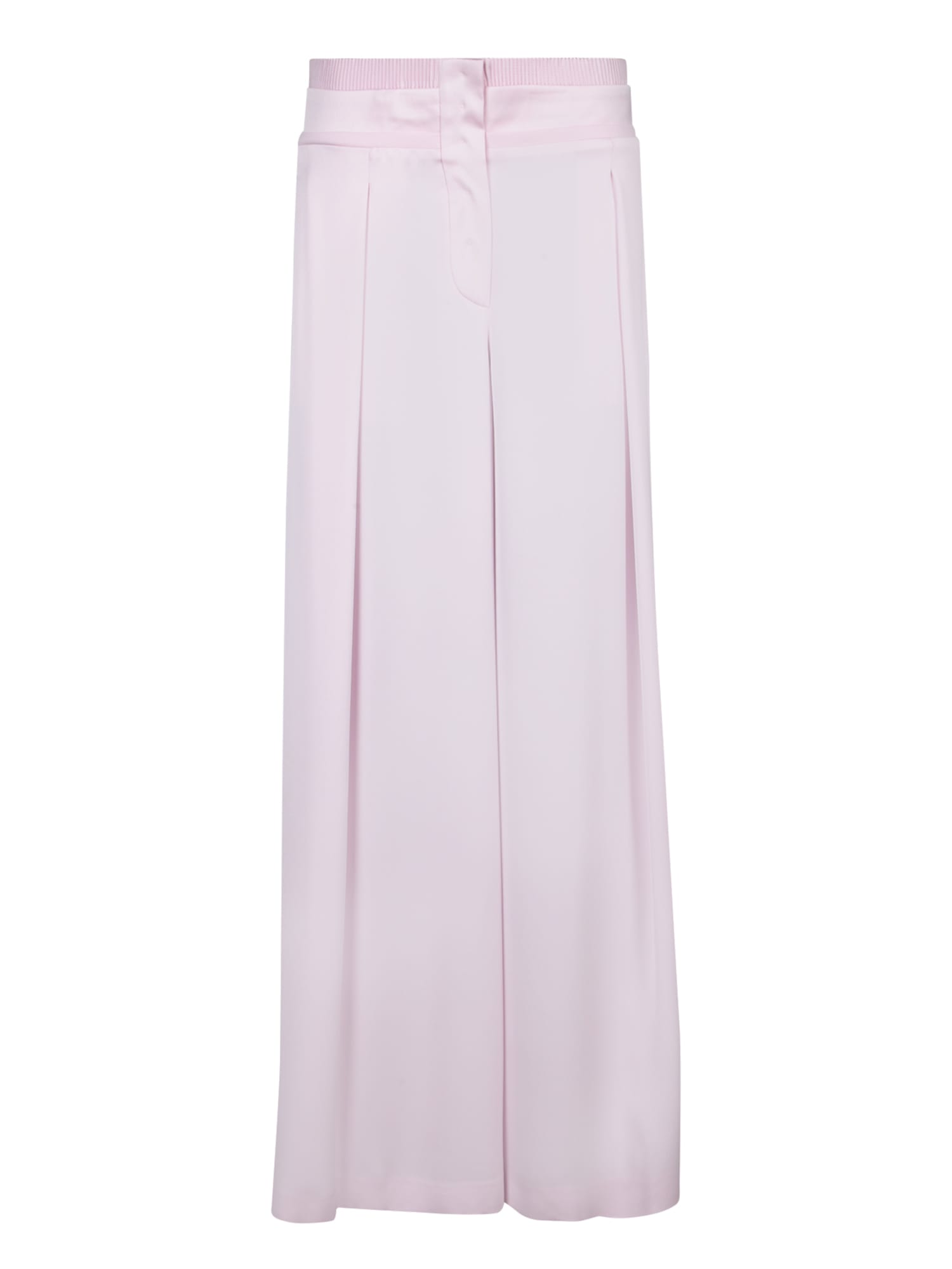GENNY PINK SATIN LADDER PANTS