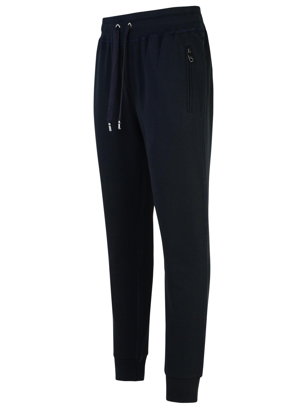 Shop Dolce & Gabbana Jogger Navy Cotton Pants