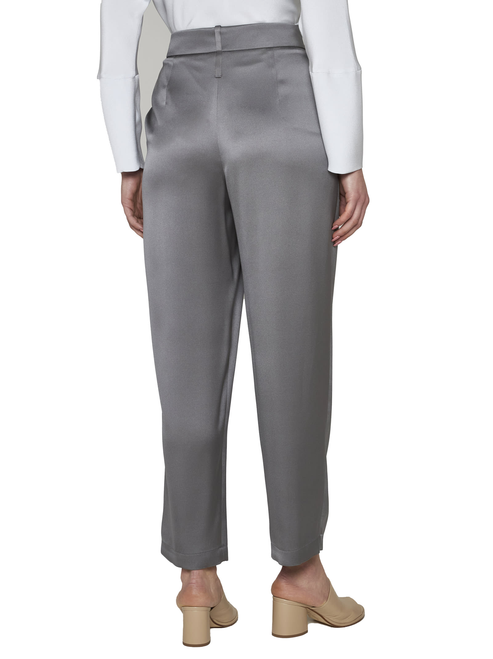 Shop Giorgio Armani Pants In Grey