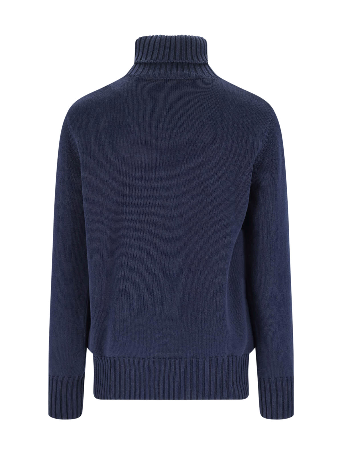 Givenchy Turtleneck Sweater In Cotton With Paris Embroidery Clothing In Blue