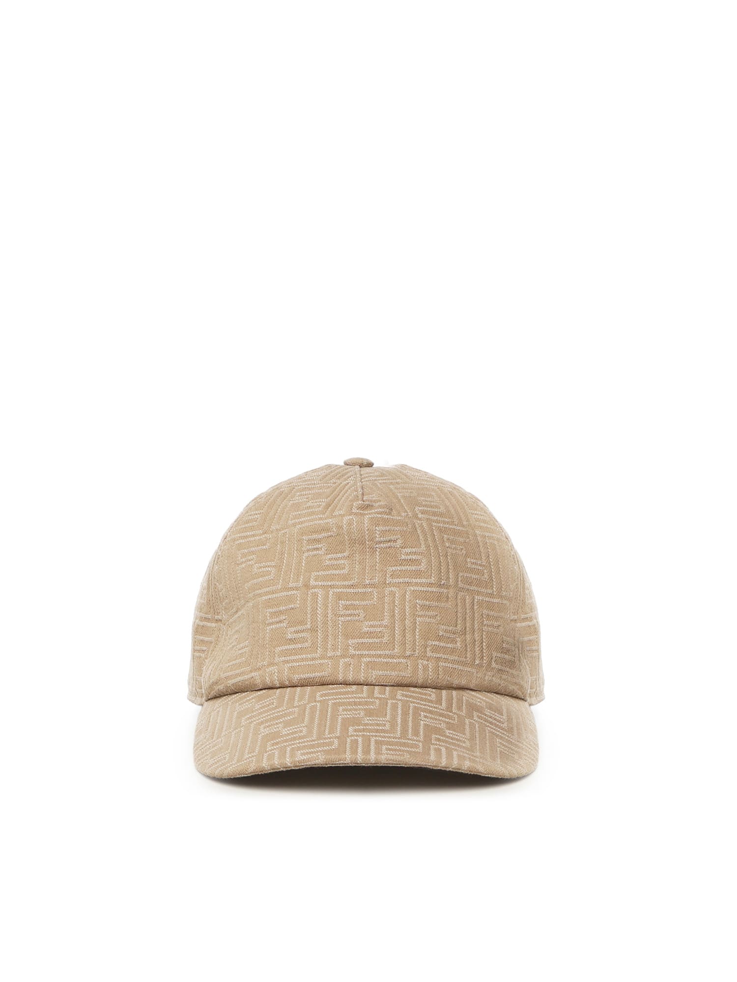 Fendi Cotton Baseball Cap In Brown