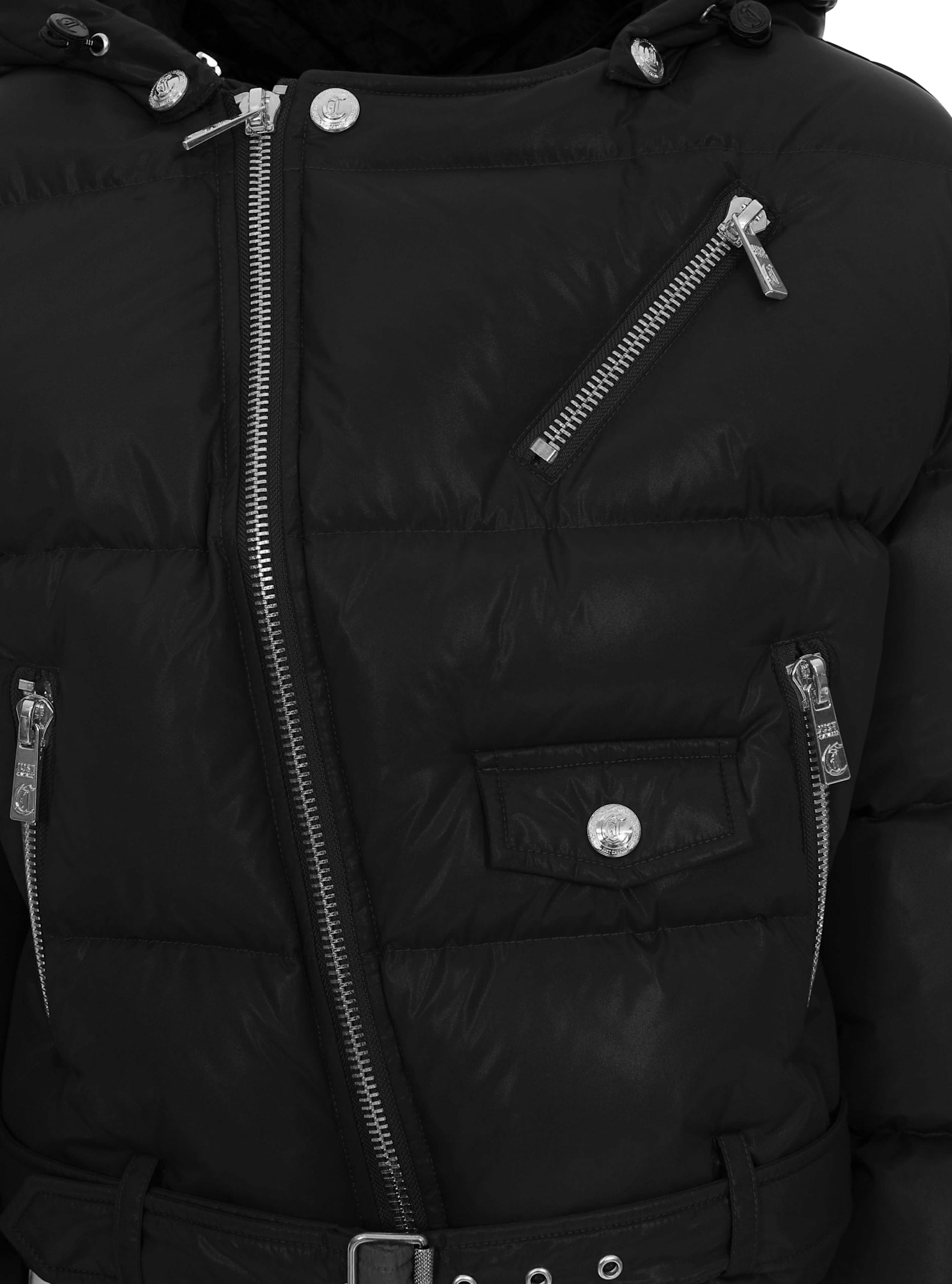 Just Cavalli Down Jacket In Black