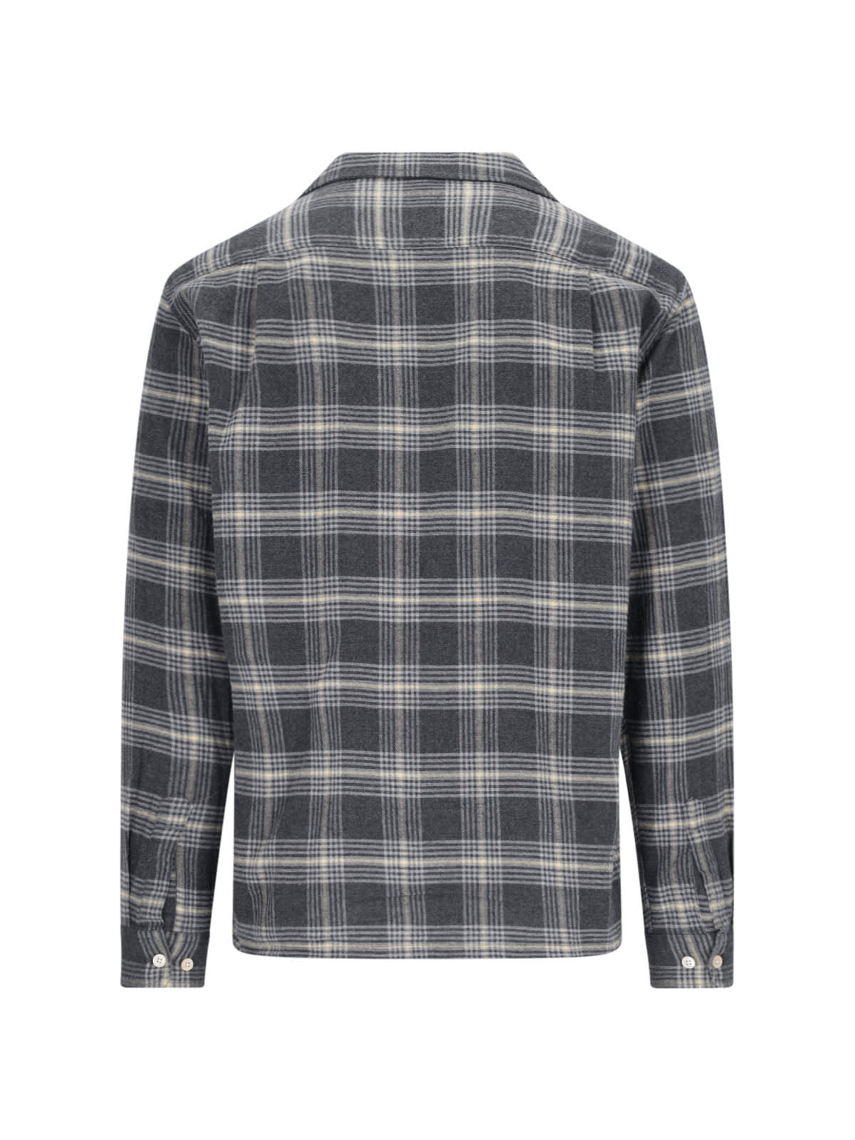 Shop Sunflower Checked Shirt In Gray