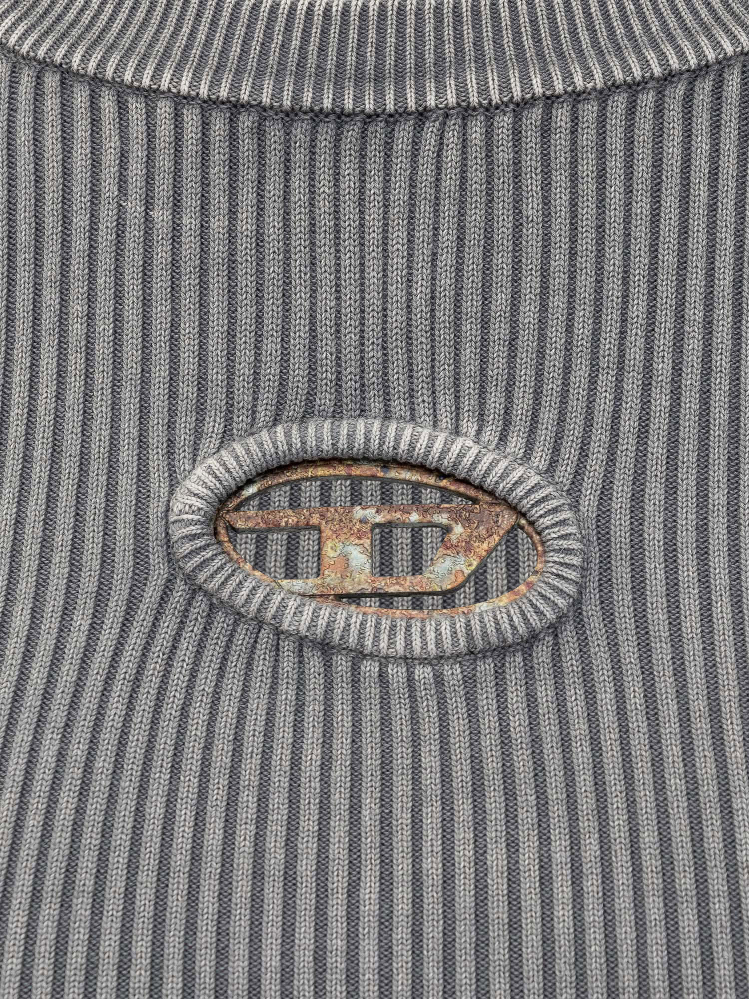 Shop Diesel Oval D Sweater In Azzurro